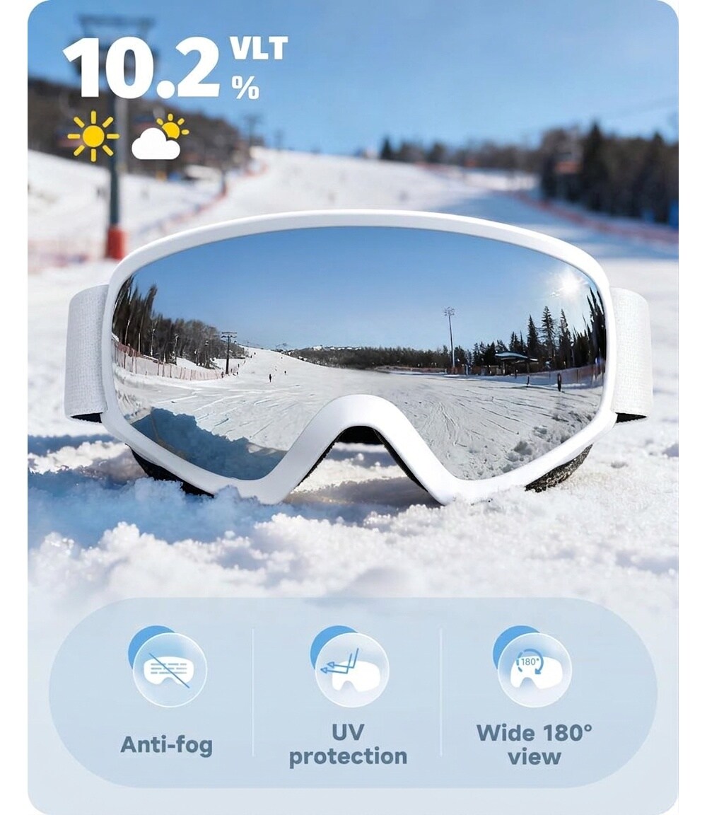 GUCCI スノーゴーグル ホワイト kids Justincity Kids Ski Goggles Youth Snowboard Goggles OTG Over