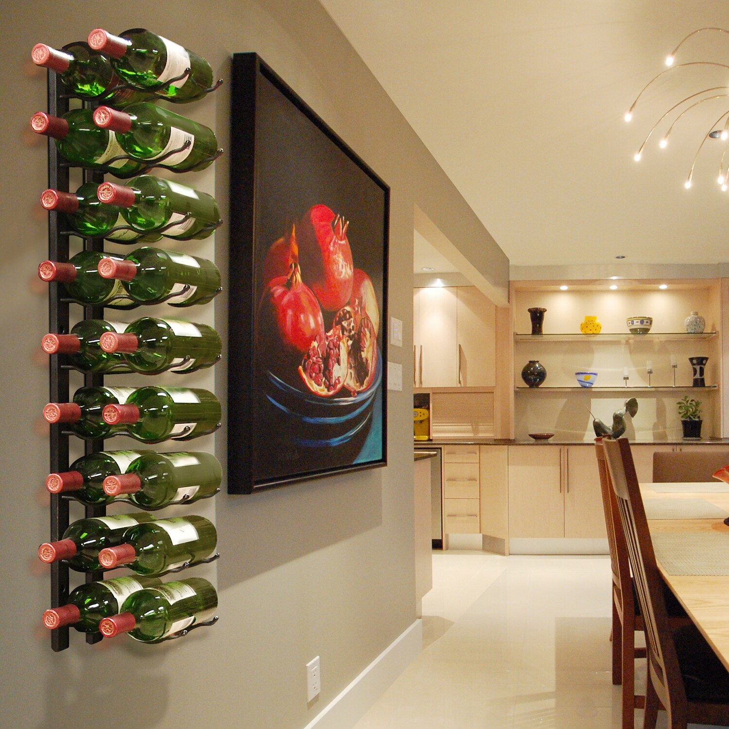 Modern wall discount mounted wine rack