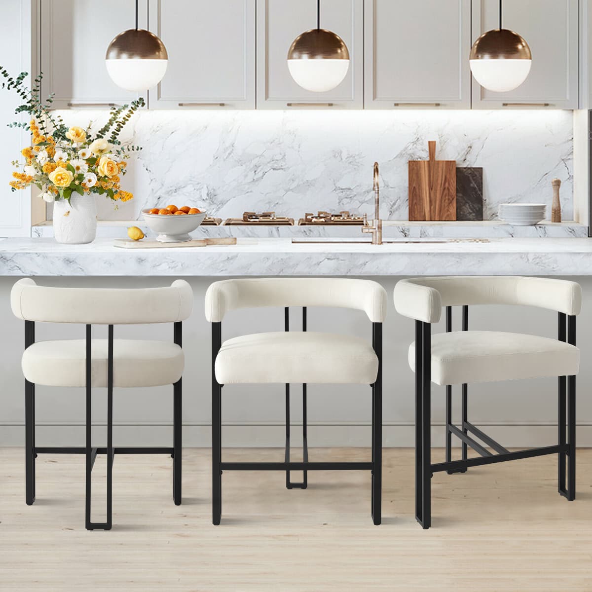 Maison Boucle MIA-C-V-BEIGE-3 stools - View #2