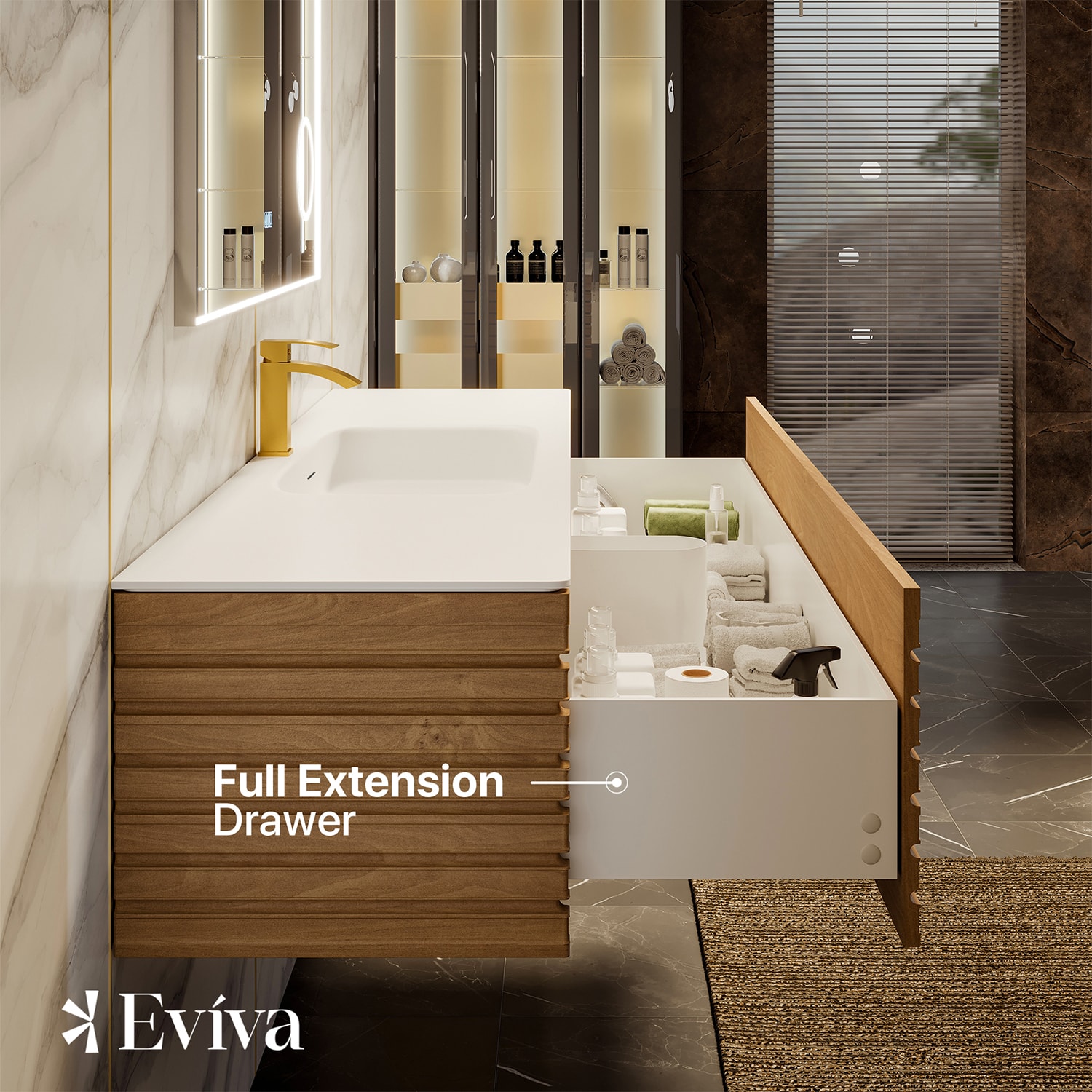 Eviva EVVN128-55OAK Bath-Vanity-Combo - View #5
