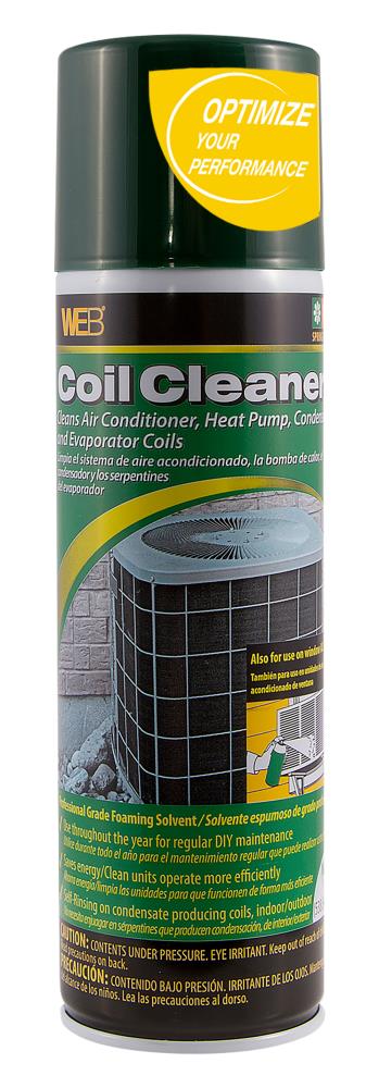WEB Web 19 oz Condenser Coil Cleaner - Professional Grade Foam - Cleans Air  Conditioner, Heat Pump, Condenser & Evaporator Coils - Off-White in the Air  Filter Accessories department at