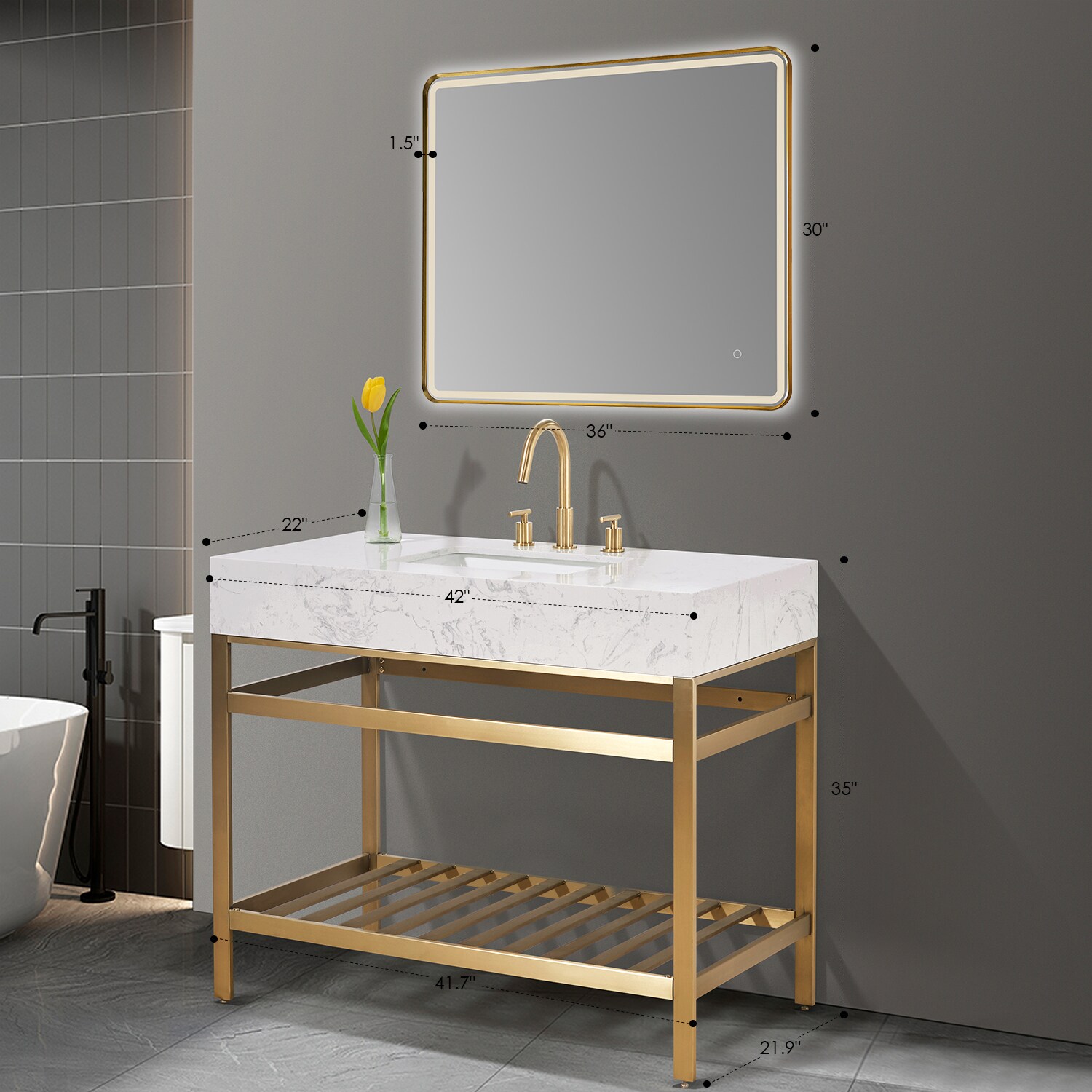 Altair 68042-AWAP-BG-NM Bath-Vanity-Combo - View #5
