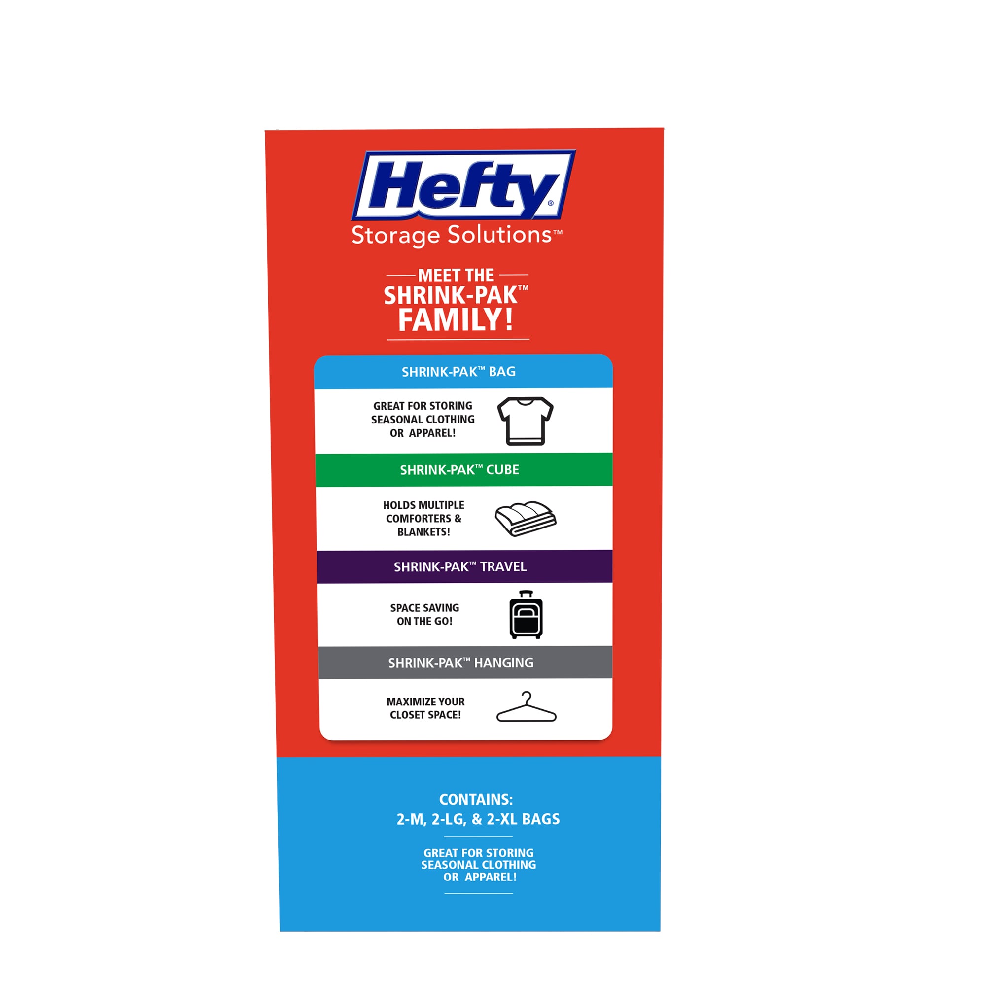 Hefty SHRINK-PAK 6 XL Vacuum Seal Storage Bags