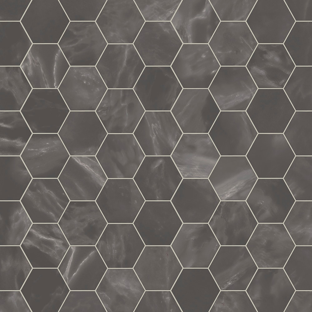 Armstrong Flooring B3365609L (Sample) CushionStep Better Venetian Marble Onyx Black Patterned Look 10-mil Water Resistant Glue (Adhesive) Sheet Vinyl (cut-to-length)