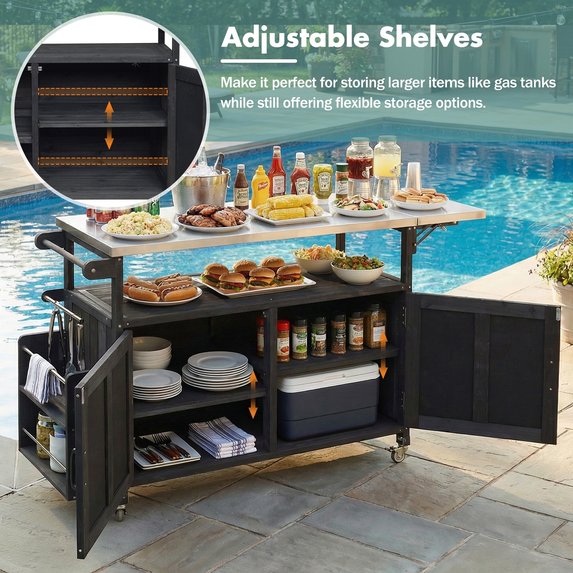 HyperDrop Cart B-8F4V3T8M7A1L Grill-Carts-Grill-Stands - View #5
