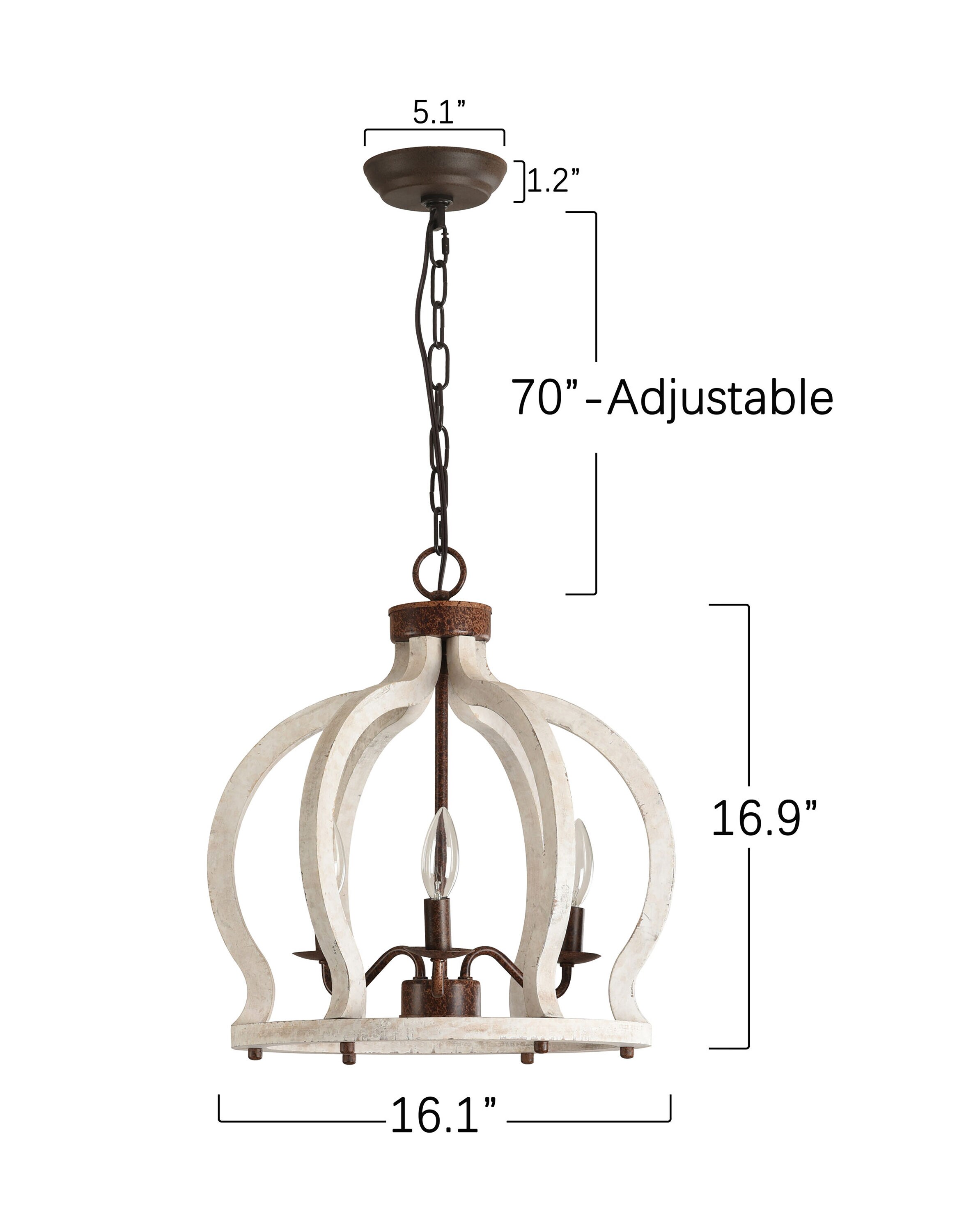 Cusp Barn FC4015 3-Light Distressed White Farmhouse Dry rated ...