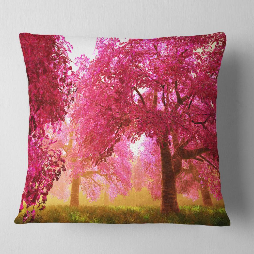 Designart CU14042-16-16 16-in x 16-in Red Indoor Decorative Pillow