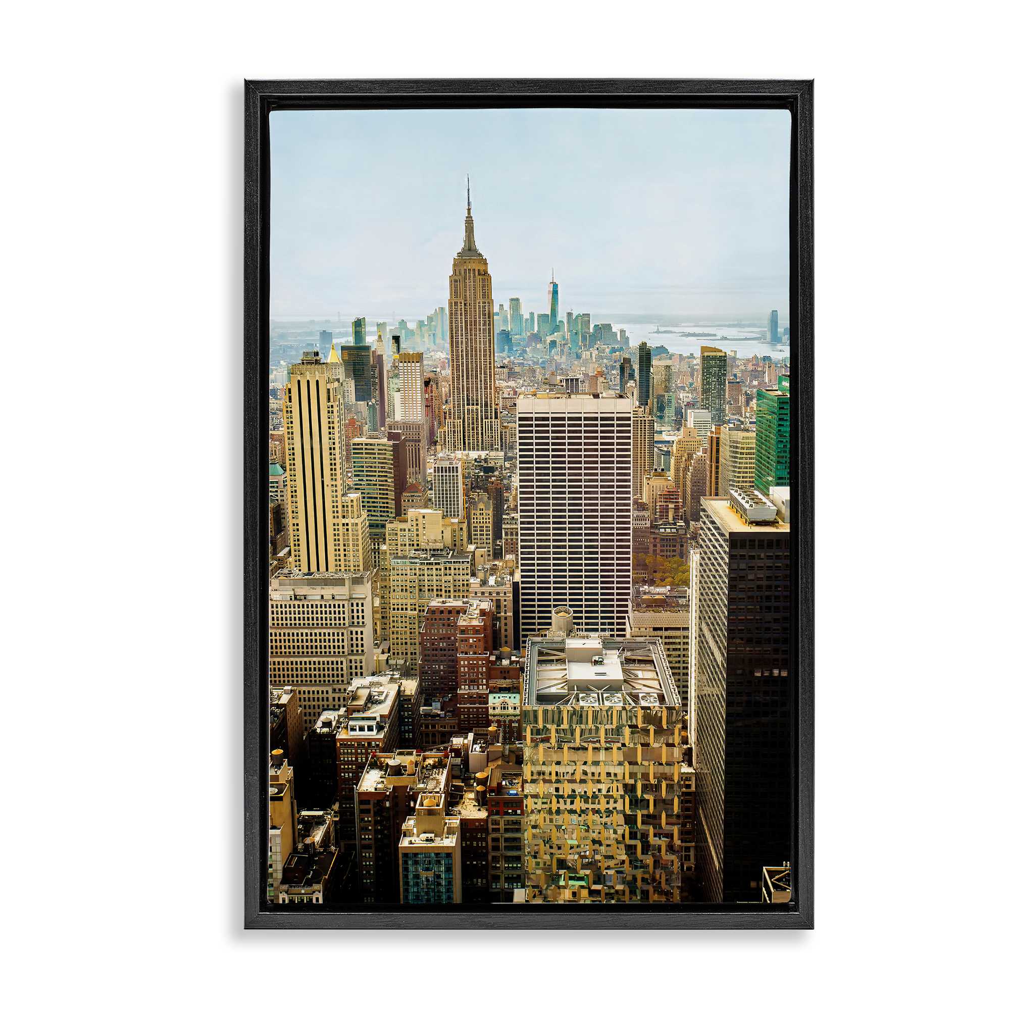 Stupell Industries BT-600-FFB-16X24 Overlooking Cityscape Buildings Floating Frame design by Seven Trees Design
