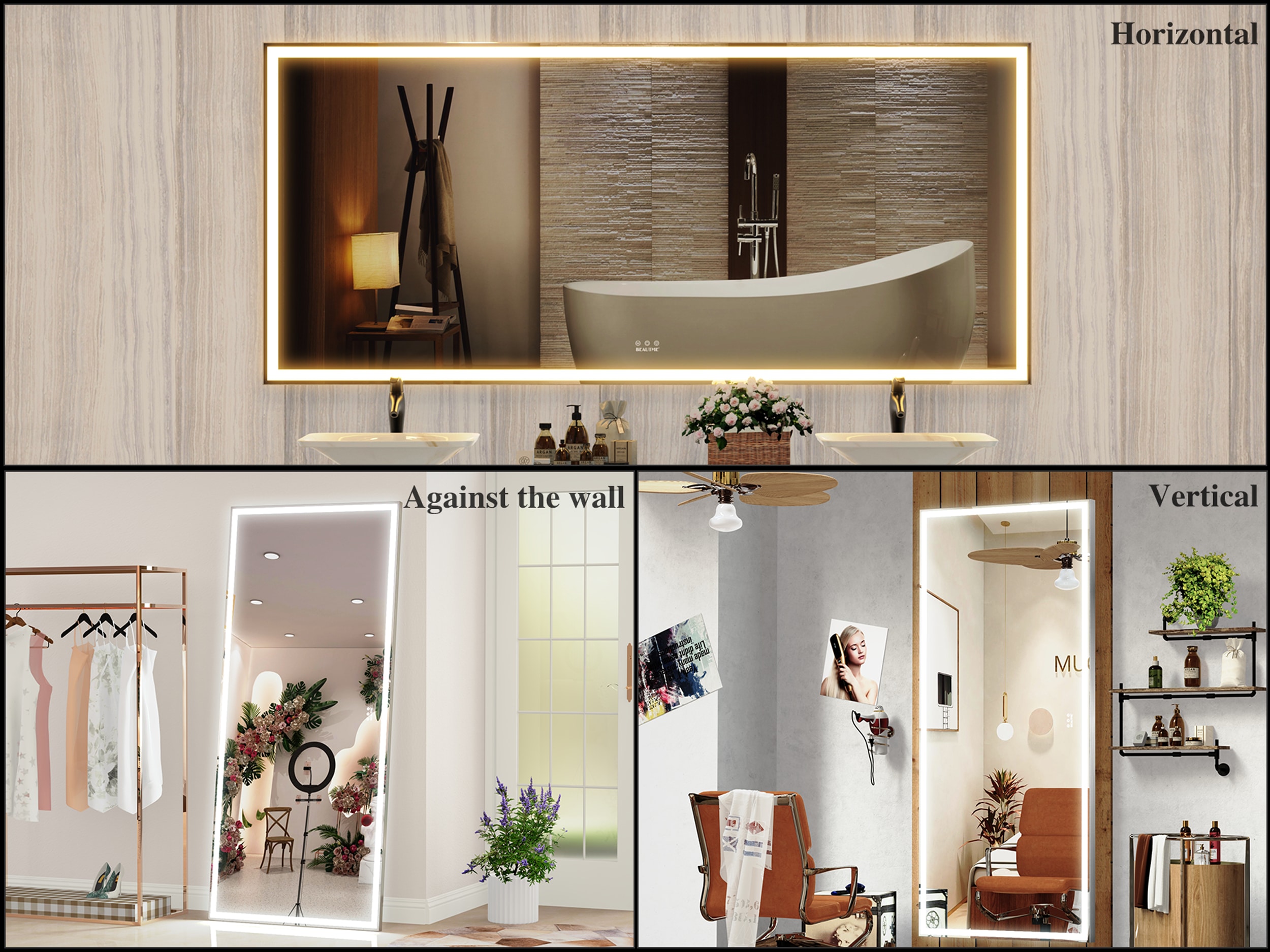 Forclover MF03GI-ME06 Framed-Bath-Mirrors - View #8