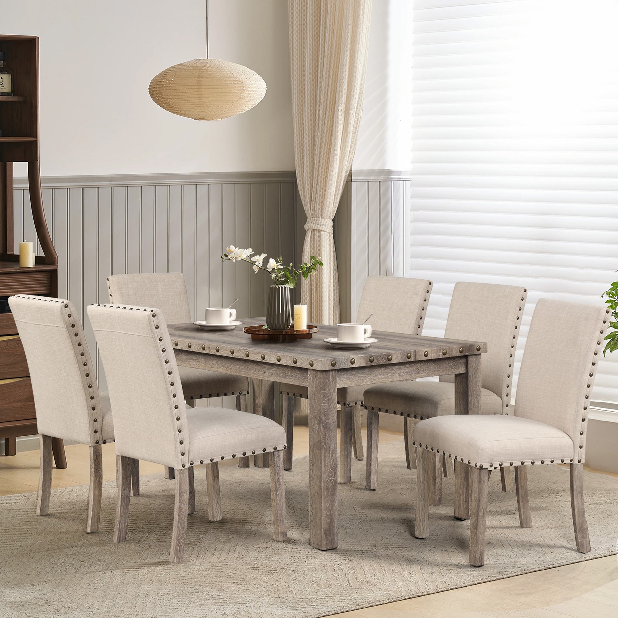 FARATI D2005-6-DTC-BEIGE Dining-Sets - View #2