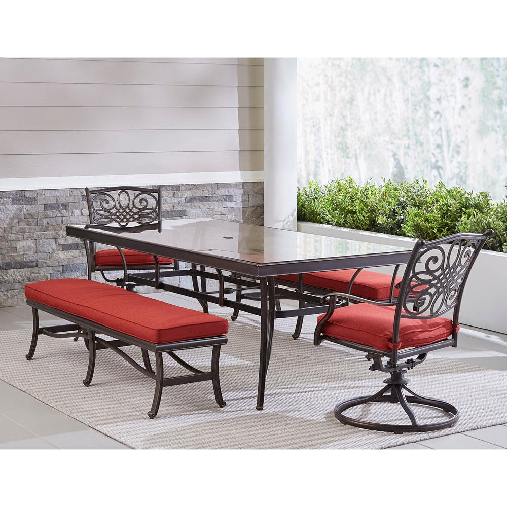 Hanover TRADDN5PCSW2GBN-RED Patio-Dining-Sets - View #16
