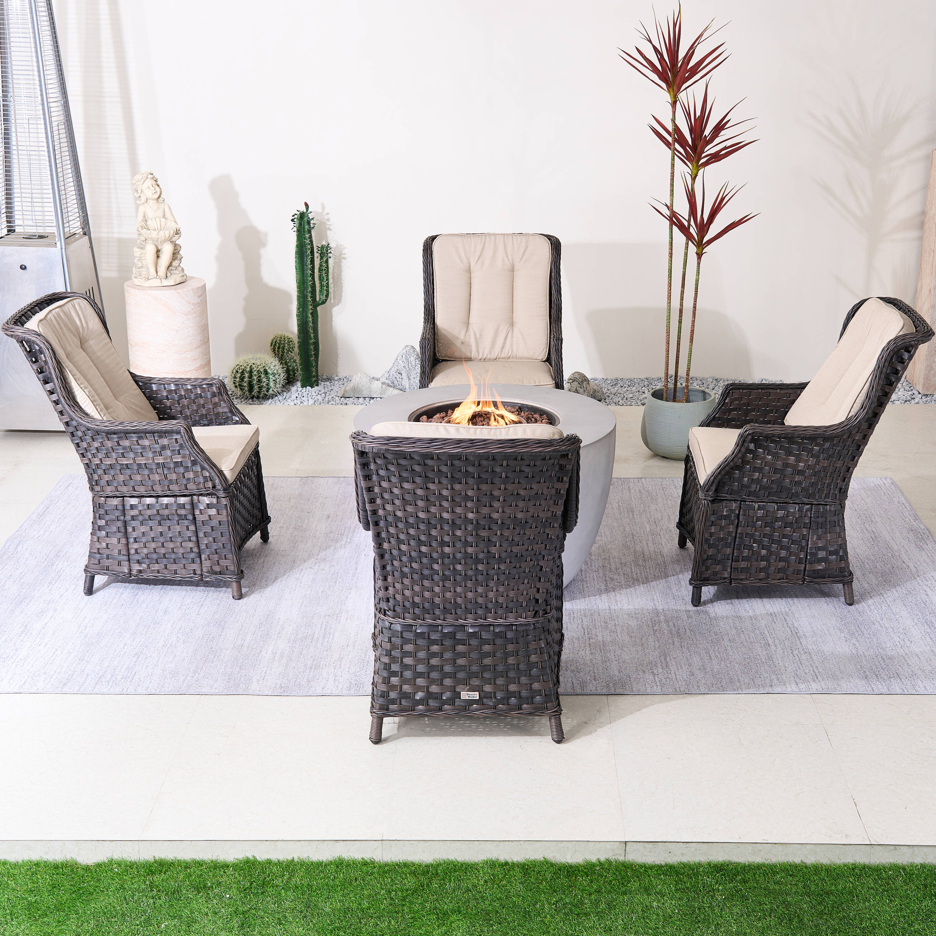 Direct Wicker DWG-4-010B&2160-GR Patio-Conversation-Sets - View #8