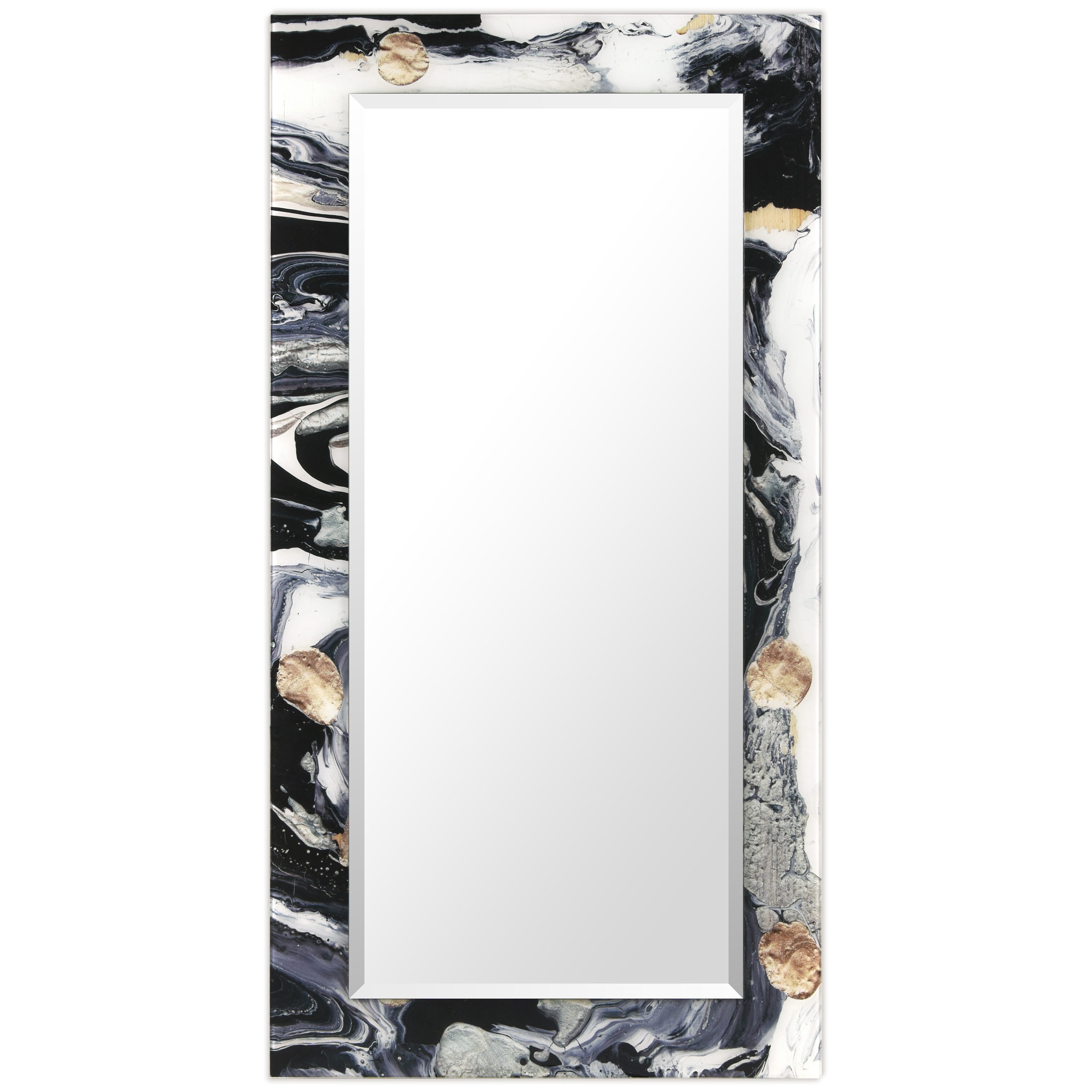 Empire Art Direct TAM-126874-5428 28-in W x 54-in H Rectangle Multicolored Beveled Wall Mirror