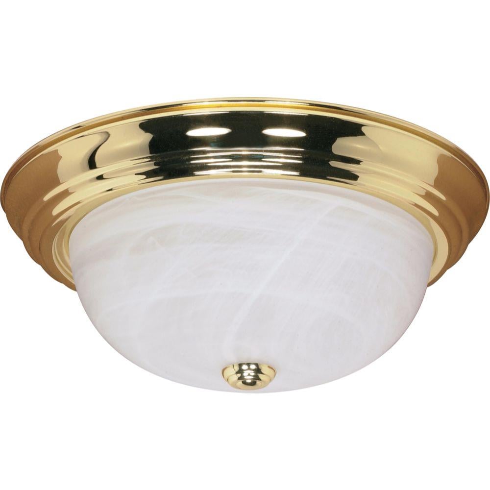  LW-SC528264 3-Light 15.25-in Polished Brass Flush Mount Light
