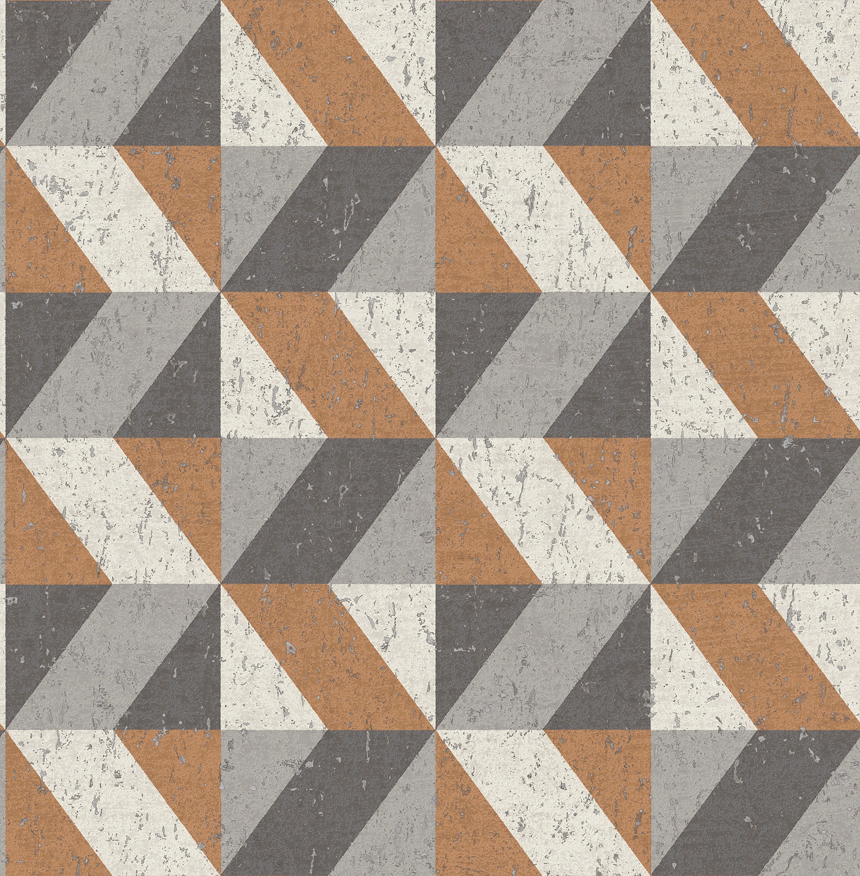 A-Street Prints 2908-25312 Alchemy 56.4-Sq. Feet Copper Non-woven Textured Geometric 3D Unpasted Wallpaper