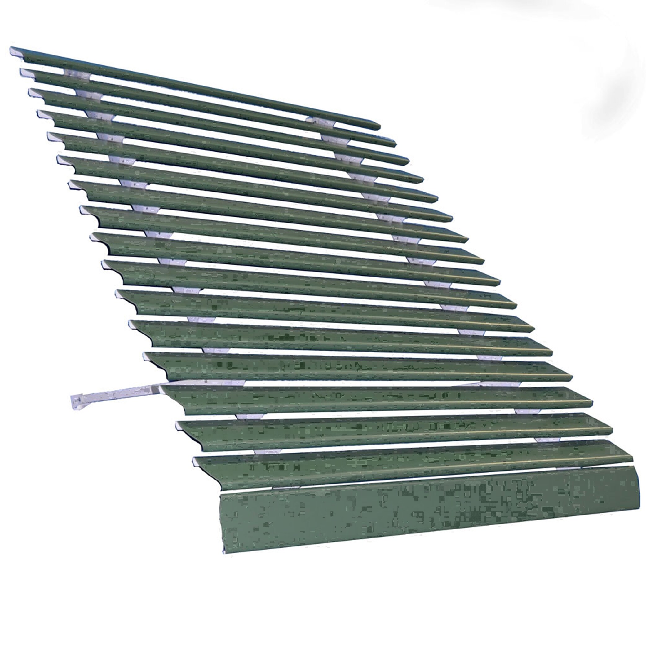 Americana Building Products AVU2130H Aluma Vue 30-in Wide x 21-in Projection Hunter Green Solid Fixed Window Awning