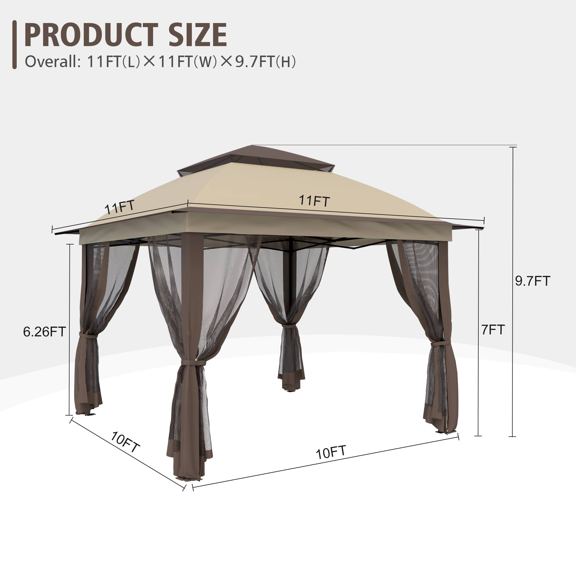 Rbied HCZJ-A791W Wood-Resin-Gazebos - View #2