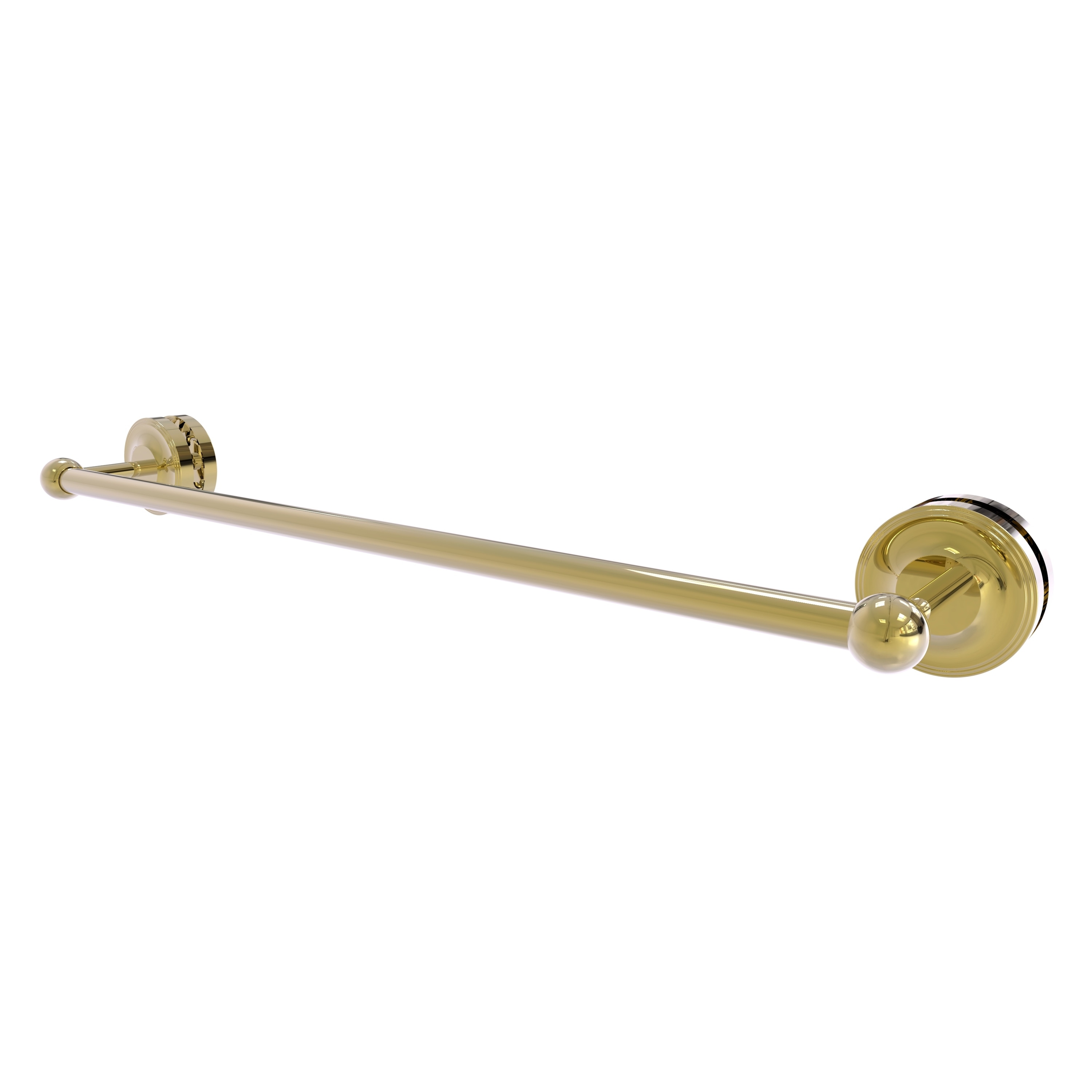 Allied Brass PR-41-SM-24-UNL Prestige Regal 24-in Unlacquered Brass Wall mount Single Towel Bar