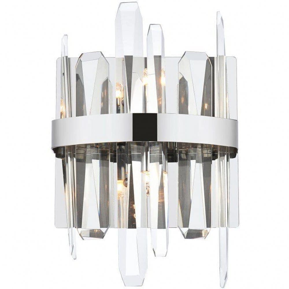 Elegant Lighting A-EL-2200W8C Serena 2 - Light -Modern Chrome / Crystal / Iron Vanity Light