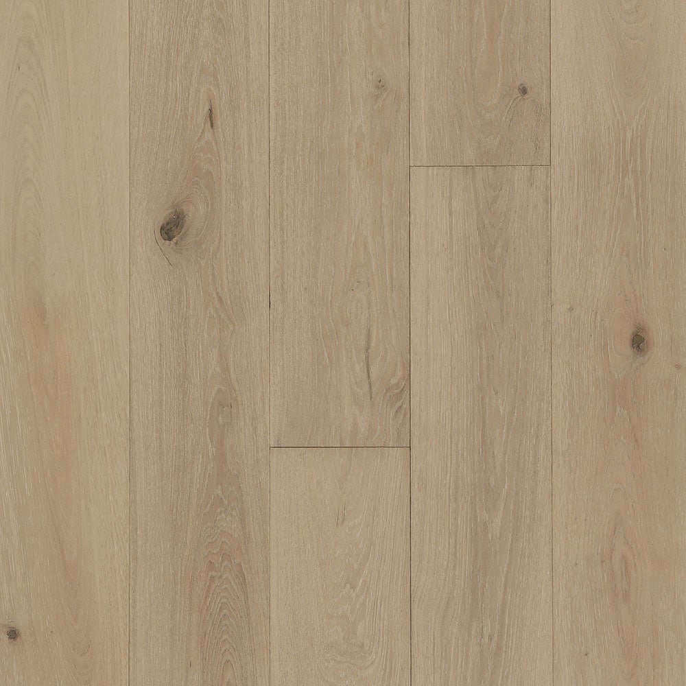 BuildDirect Southport Snow Cloud White oak 9/16-in T x 7-1/2-in W Water Resistant Wirebrushed Engineered Hardwood Flooring ( 23.44-sq ft / Carton ) #15274725