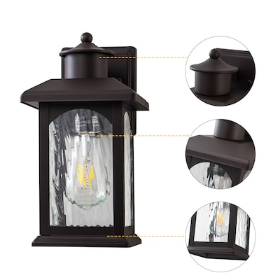 Z-Lite Holbrook 100-Watt 12-in Oil Rubbed Bronze Transitional Post Light Z-Lite Holbrook 100-Watt 12-in Oil Rubbed Bronze Transitional Post Light