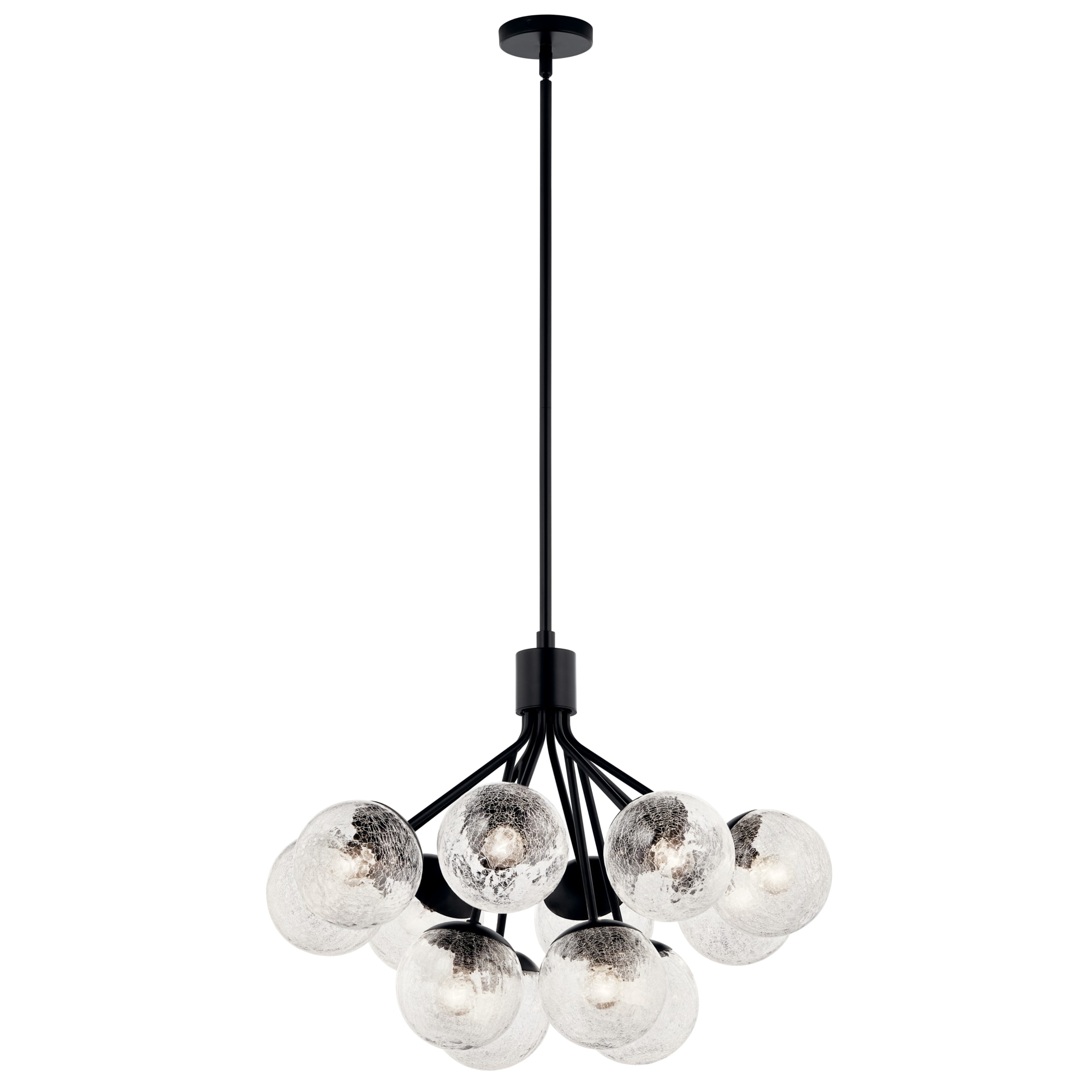 Kichler 52701BK Silvarious 12 -Light Black Modern/contemporary For Use in Bedrooms, Dining Rooms, Foyers, Kitchens, Living Rooms Chandelier