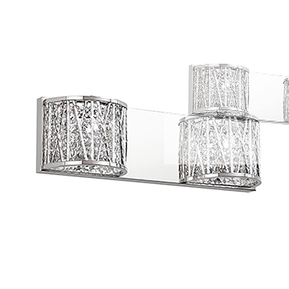 Lucid Lighting 17.25-in 2-Light Polished Chrome Modern/Contemporary ...