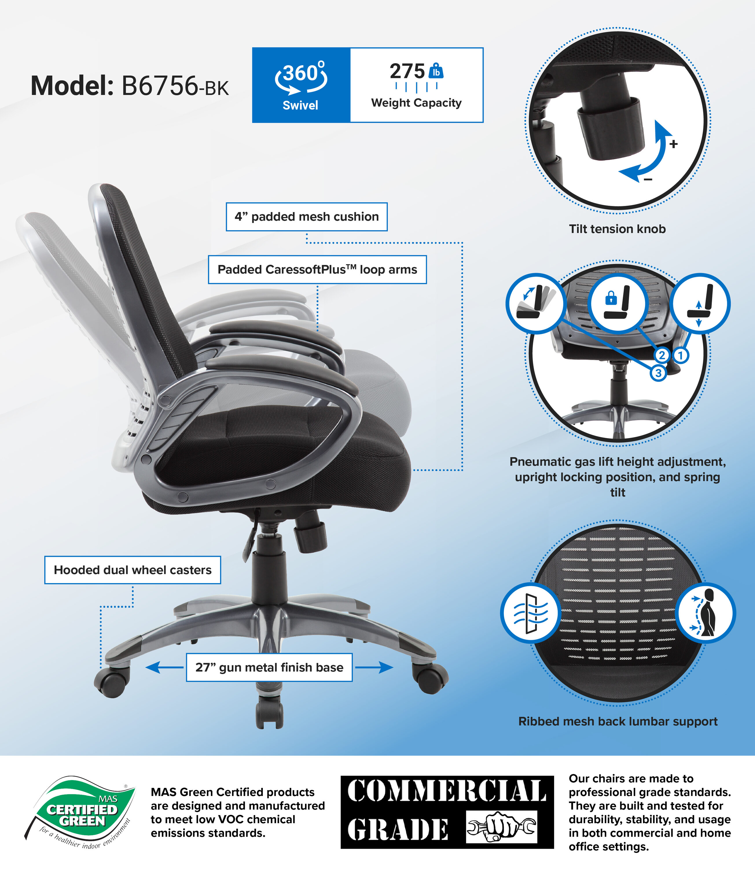 Boss Office Products B6756-BK Office-Chairs - View #6