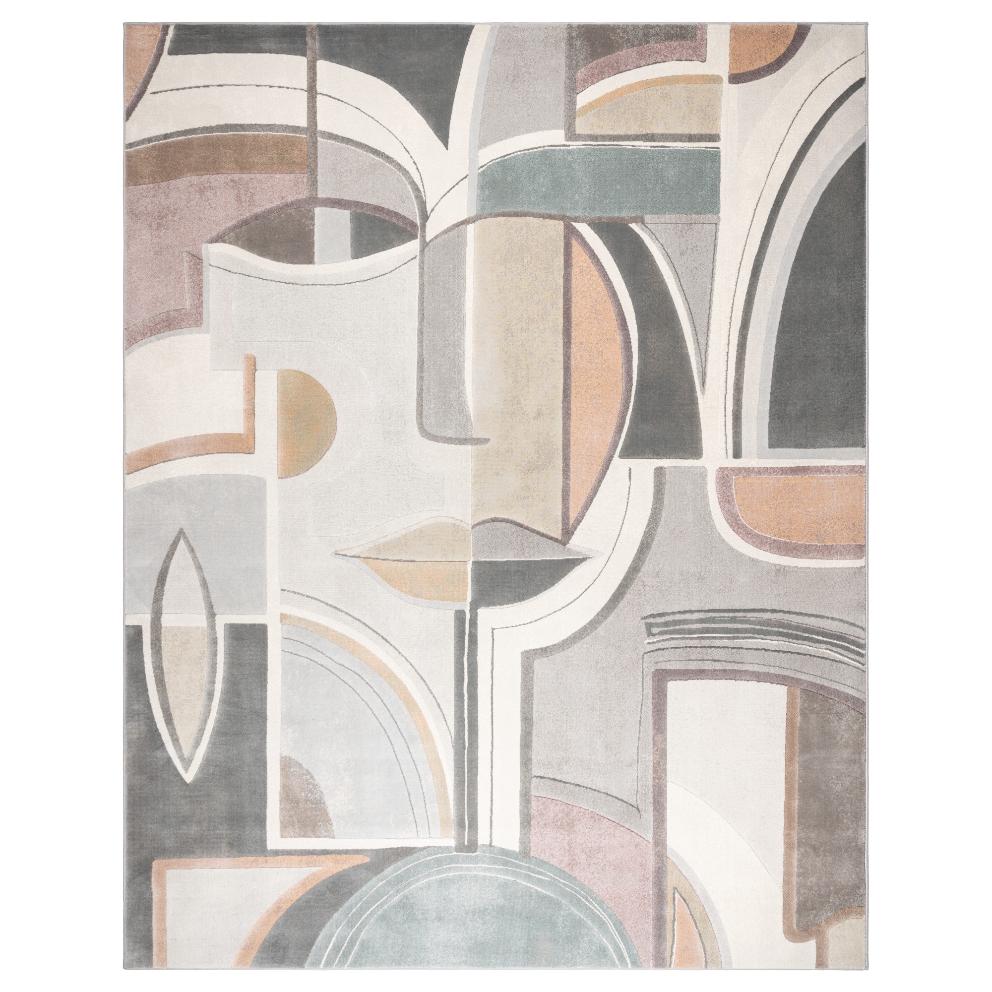 Blayne 8' x 10' Multicolor Geometric Polypropylene Area Rug