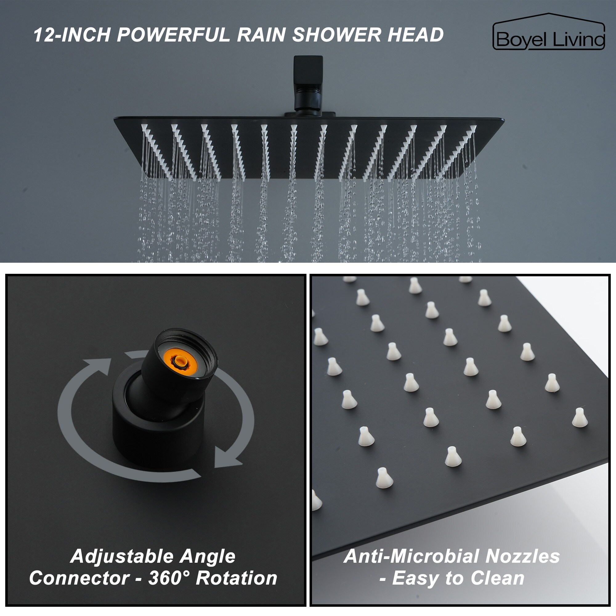 Clihome SMD-BS03B Showerhead-Bar-Panels - View #7