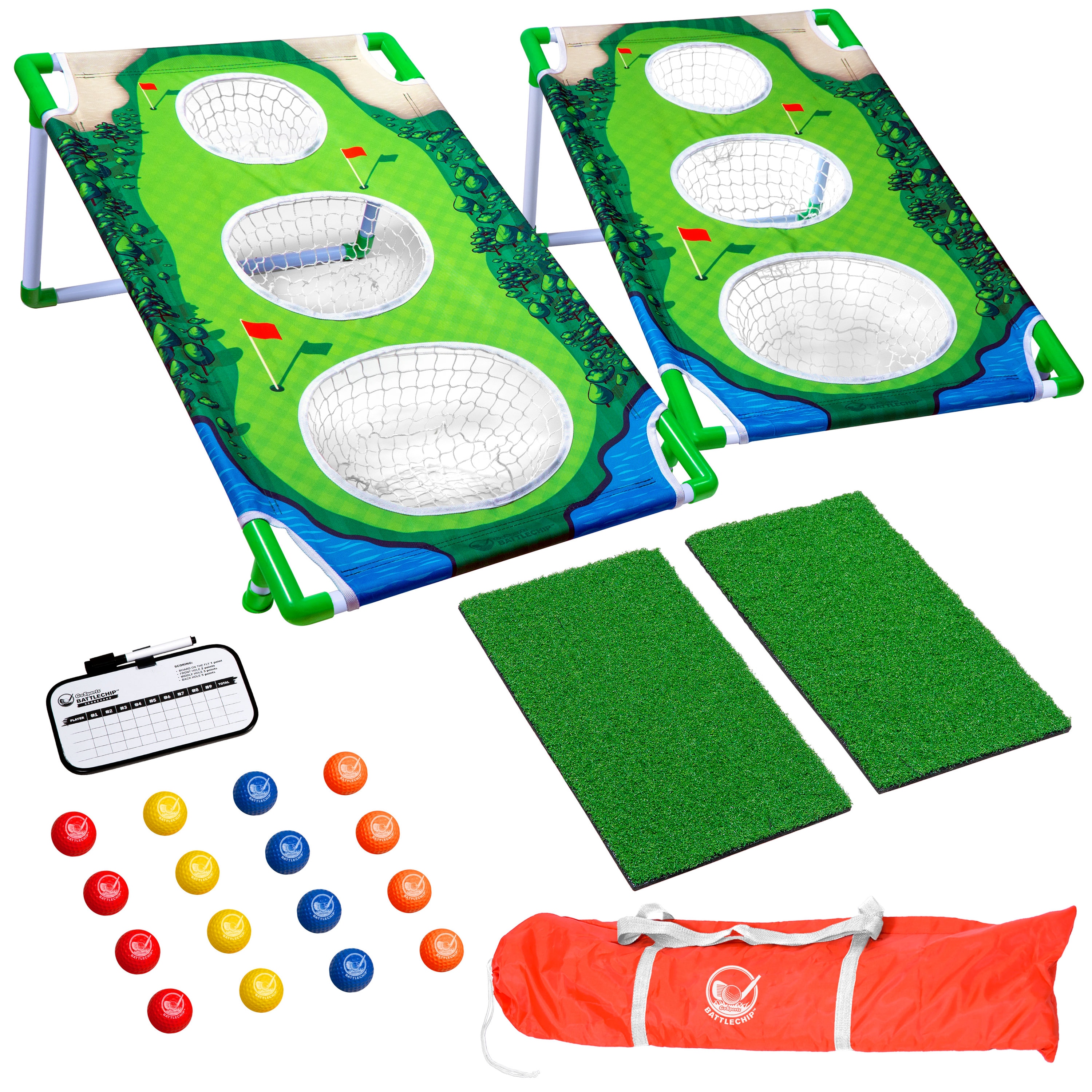 Trademark Innovations 25-in Tri-Turf Portable Golf Hitting Mat by 