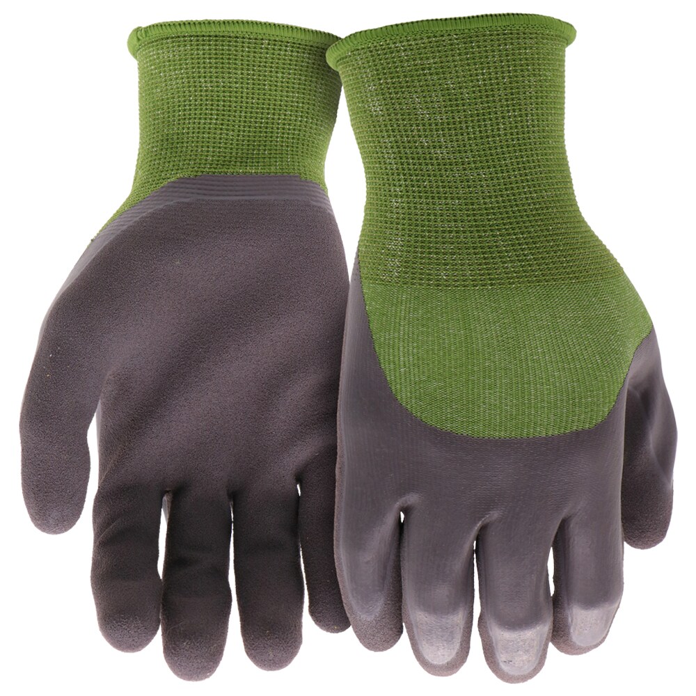 3M Green Work Gloves Woman Nitrile Rubber Coated Grip Touch Screen Bulk 10  Pack