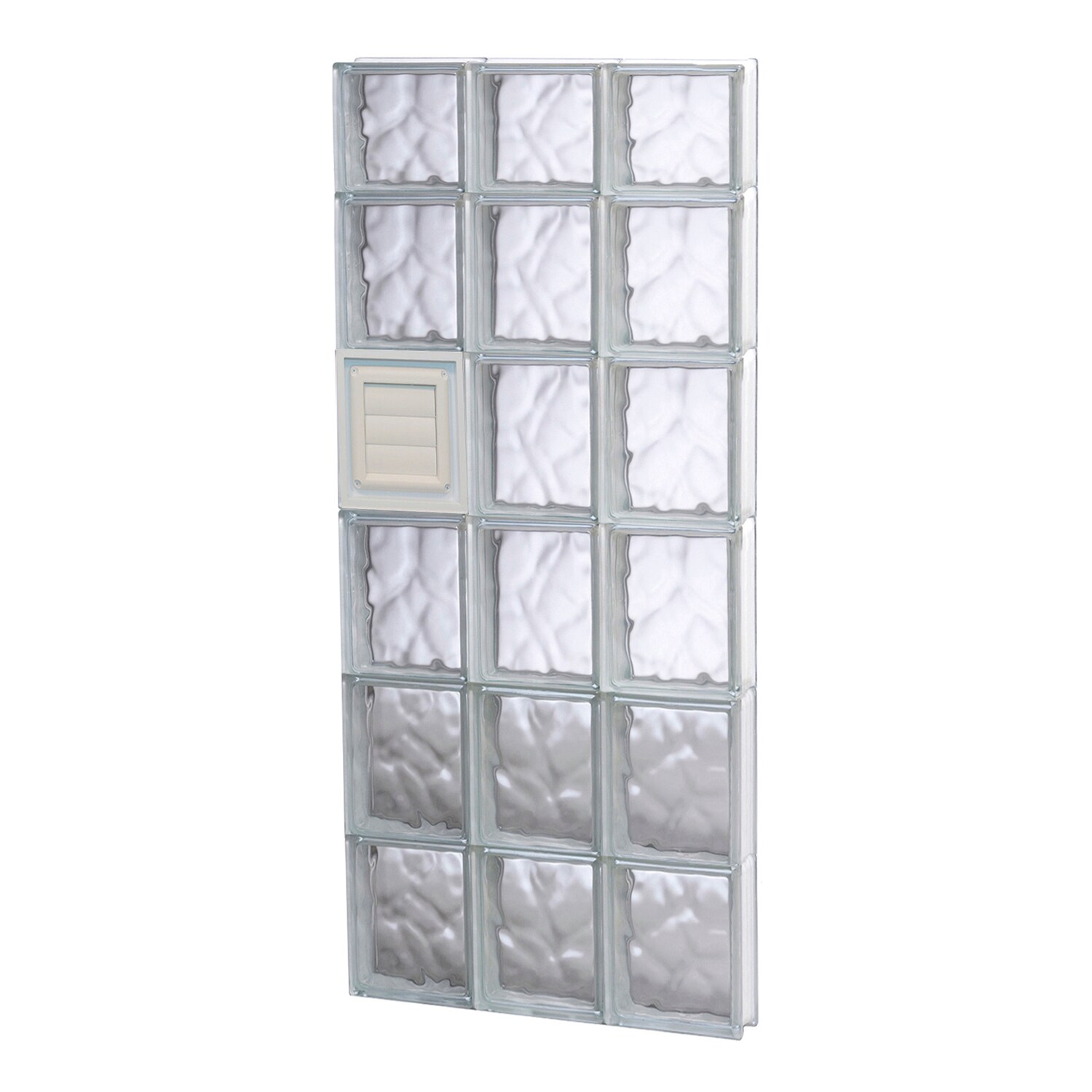 REDI2SET D1846DC Wavy Glass 17-1/4-in x 44-1/2-in Frameless Replacement Dryer vent Glass Block Window