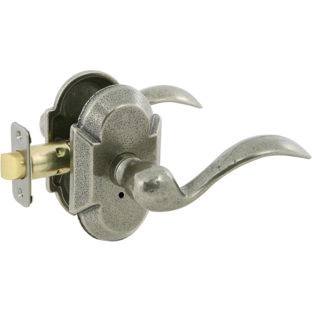 Delaney Hardware 692608CR Sandcast Aged Pewter Interior Bed/Bath Privacy Door Handle