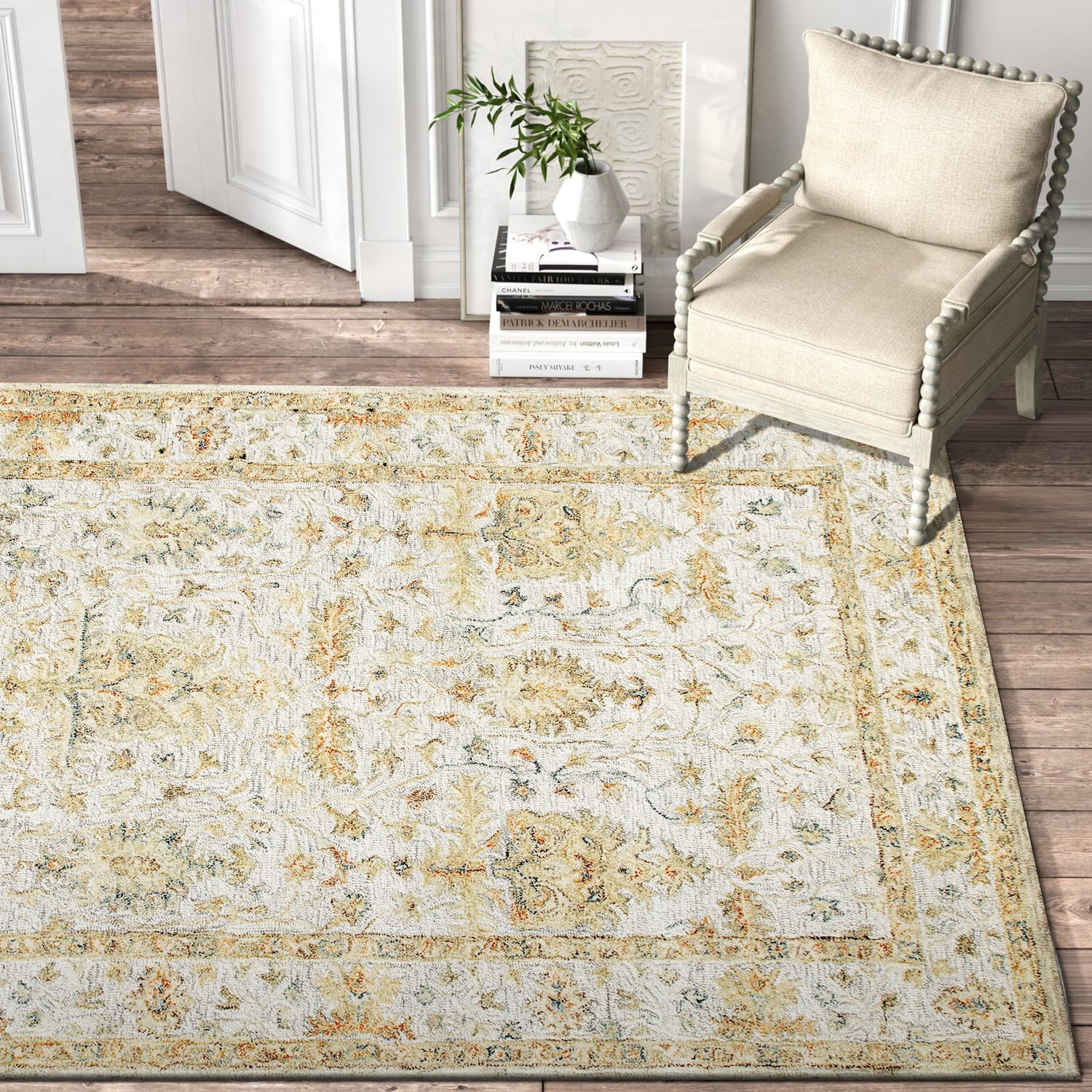 LR Home 9 X 12 Wool Silver/Taupe/Cream Indoor Abstract Area Rug in the Rugs  department at