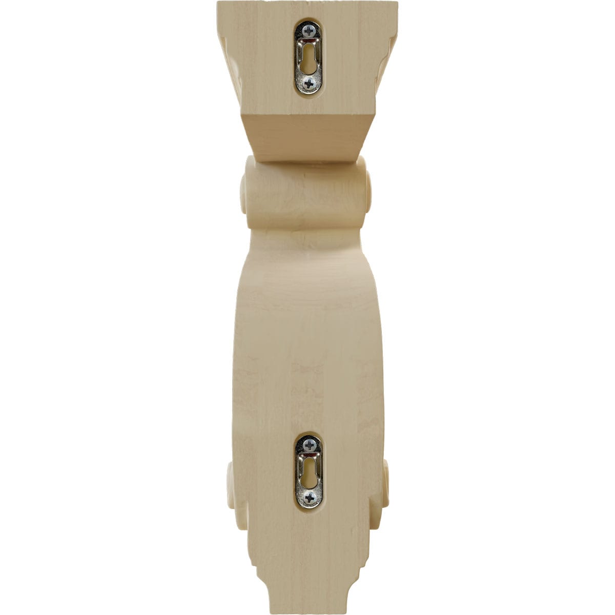 Hand-Carved Rubberwood Corbel with Hollow Back, 13" Height