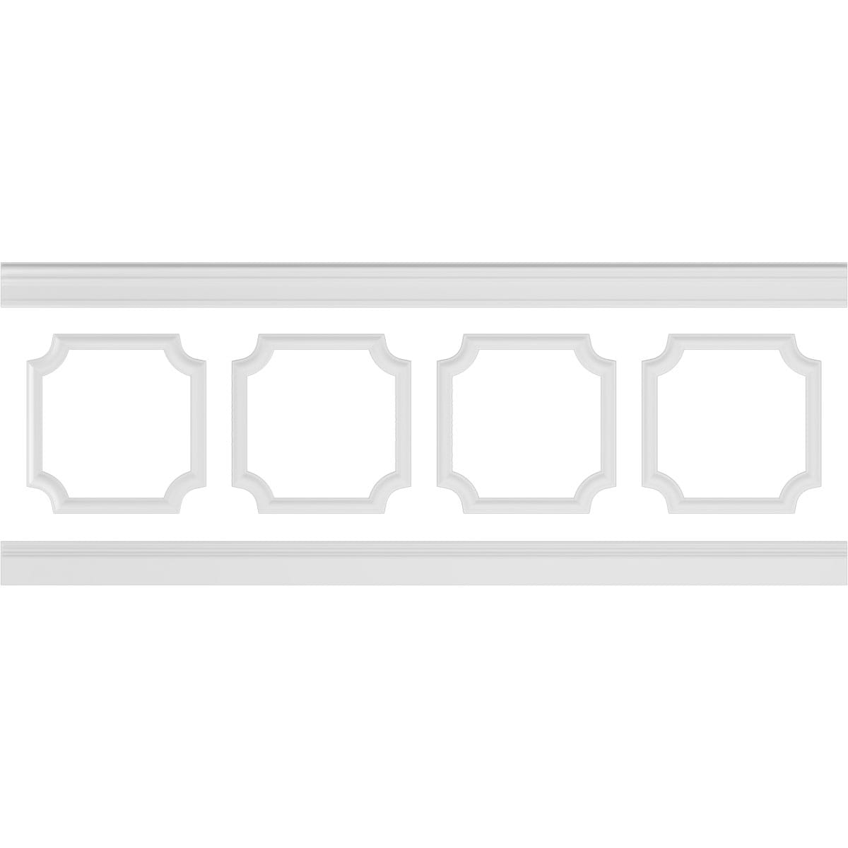 Ekena Millwork WPKUSC081P036 Smooth Paintable/Stainable Off-white Polyurethane Wainscoting Wall Panel ( 6 -Pack, Covers 23.64-sq ft )