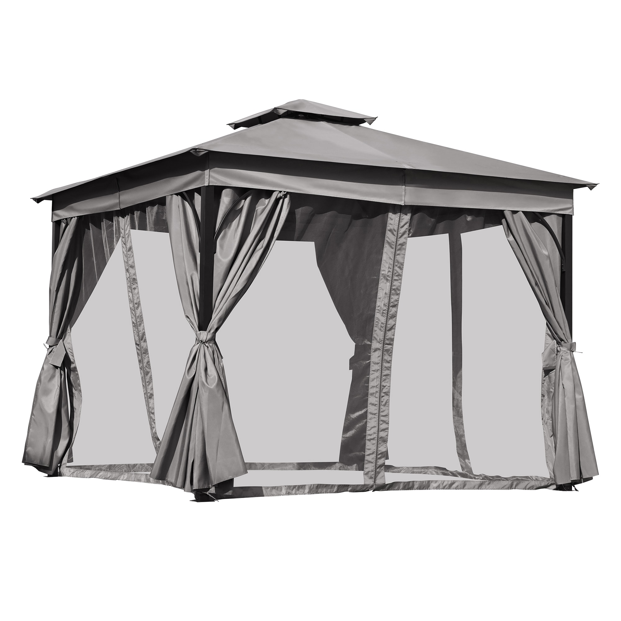 SINOFURN SYA330122GY Wood-Resin-Gazebos - View #18