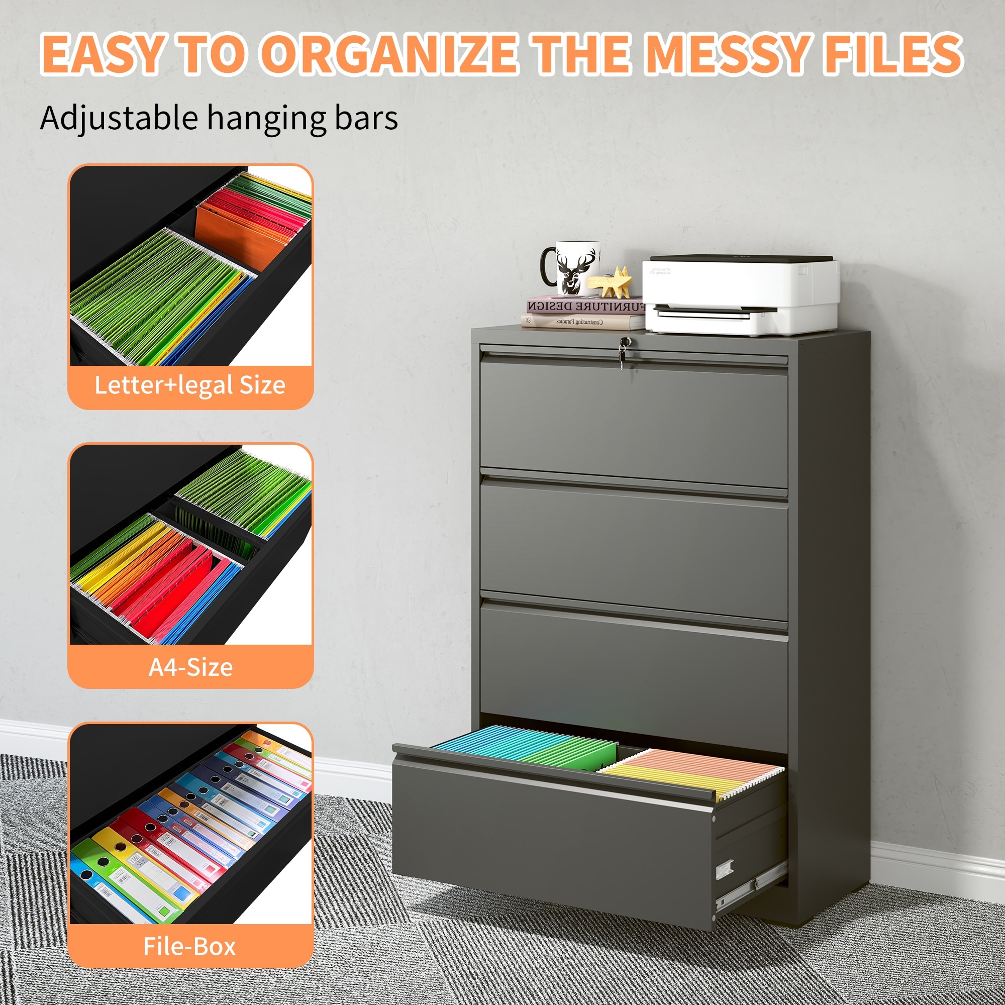 HyperDrop Cart W-T2398P154450 Filing-Cabinets - View #5