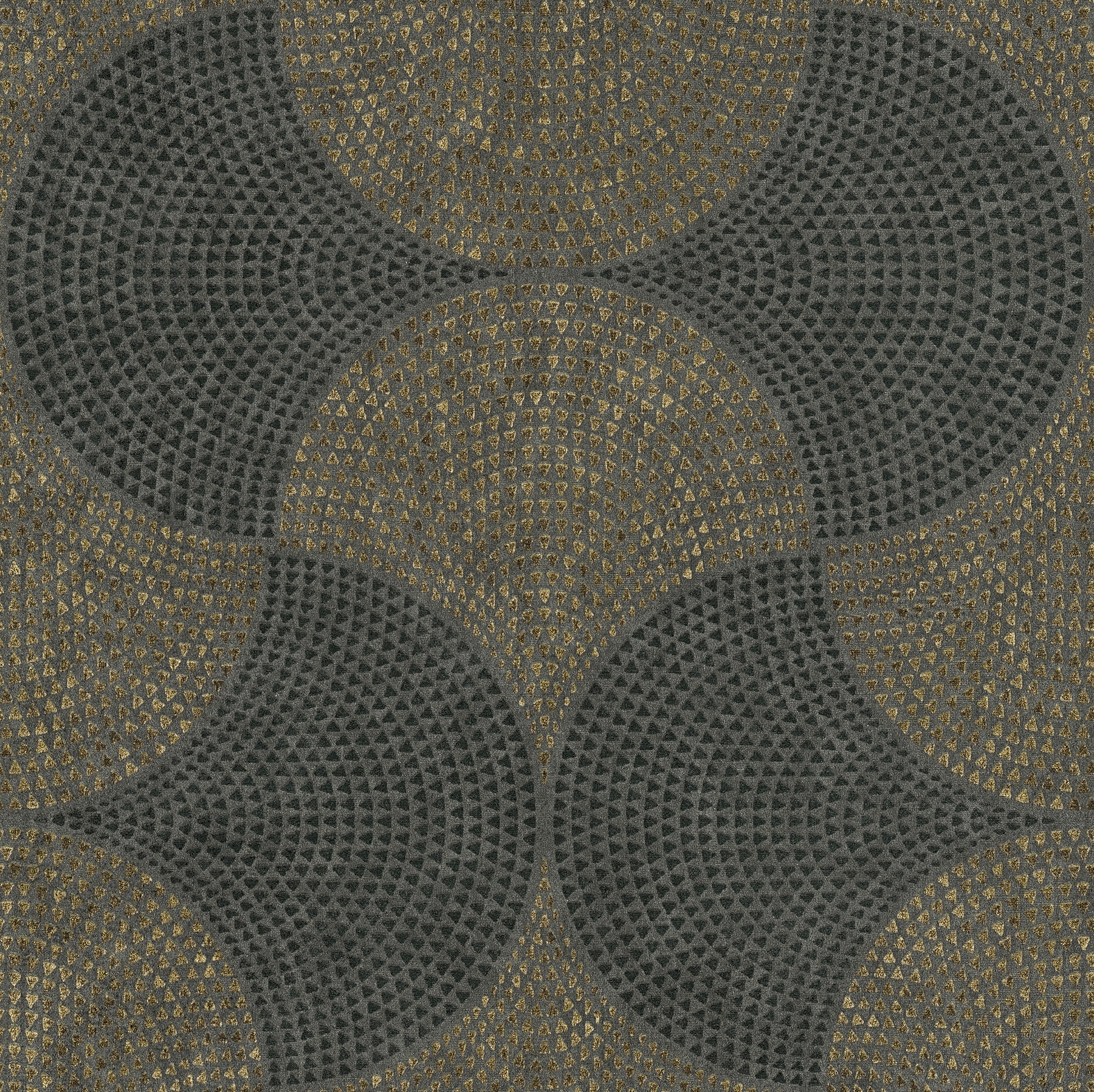 Advantage 4044-38027-4 Cuba 57.5-Sq. Feet Black Vinyl Geometric Unpasted Wallpaper