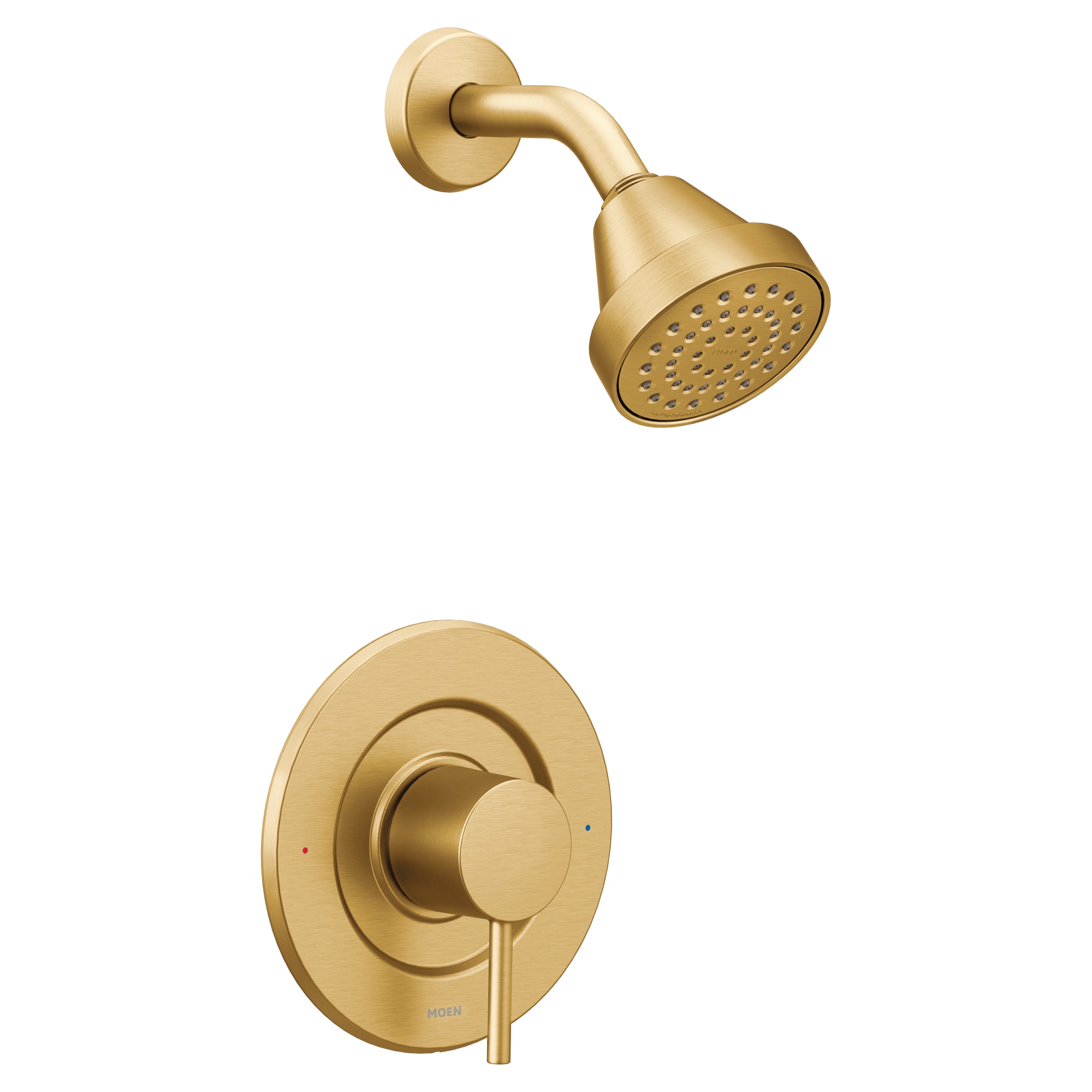 Moen Align Brushed Gold 1 Handle Single Function Round Shower Faucet At 7589