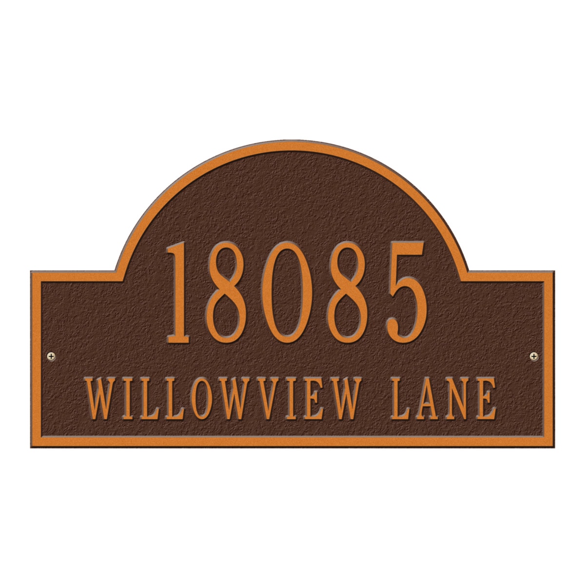 Whitehall 1004AC 9-1/4-in H x 15-3/4-in W Antique copper Aluminum Address plaque