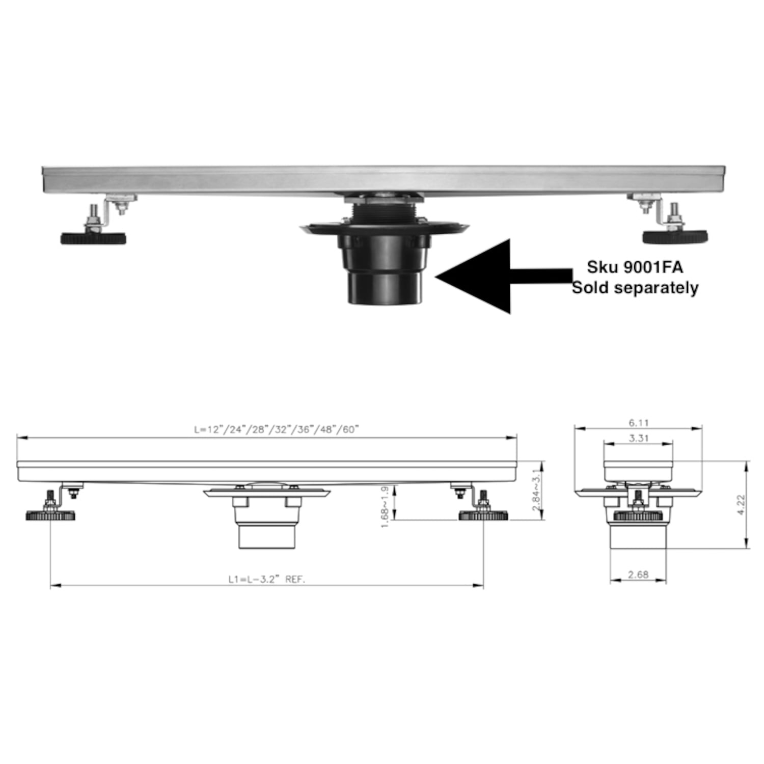 ELEGANTE DRAIN COLLECTION KD01A108-48 Drains-Flanges - View #9