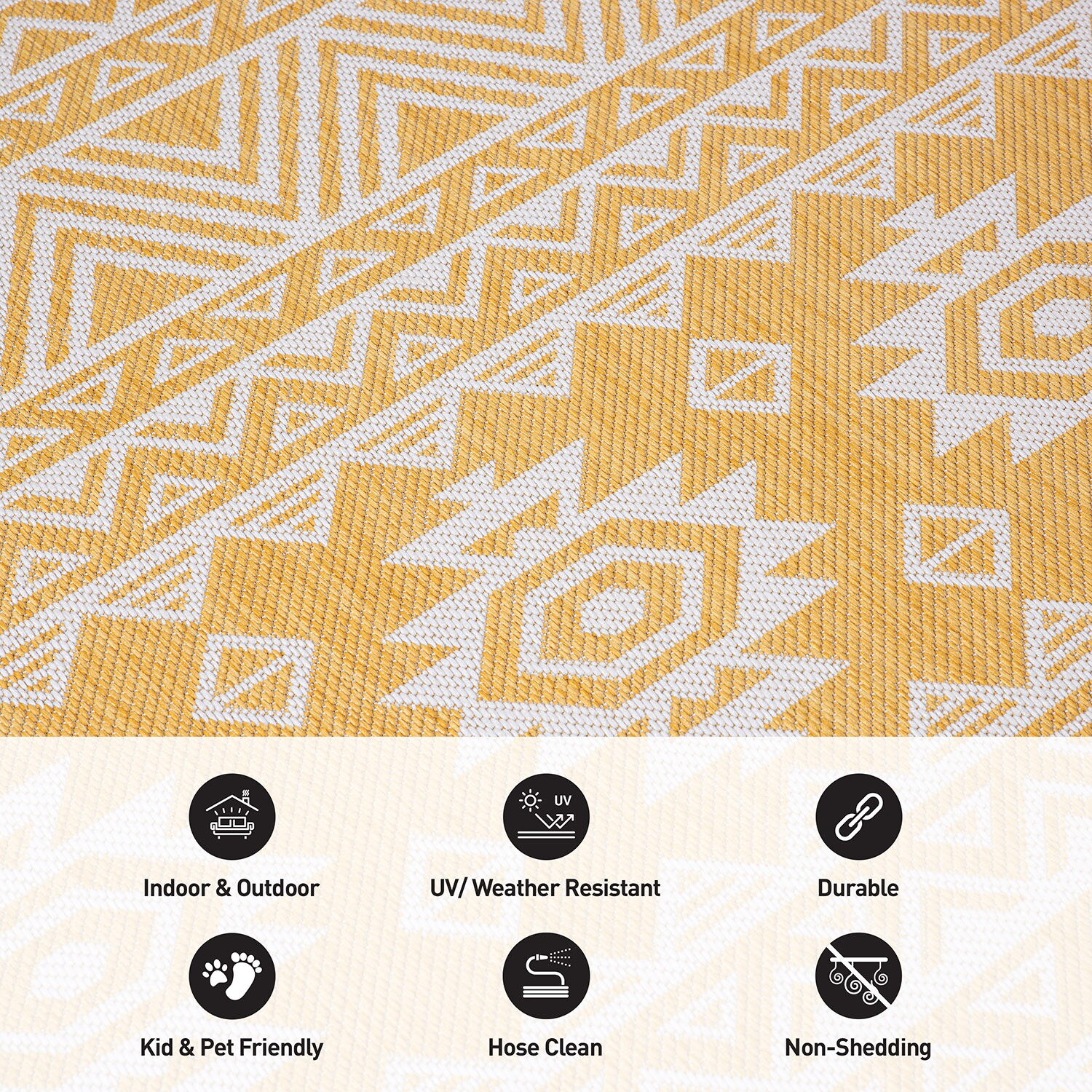 World Rug Gallery 124YELLOW2X7 rugs - View #4
