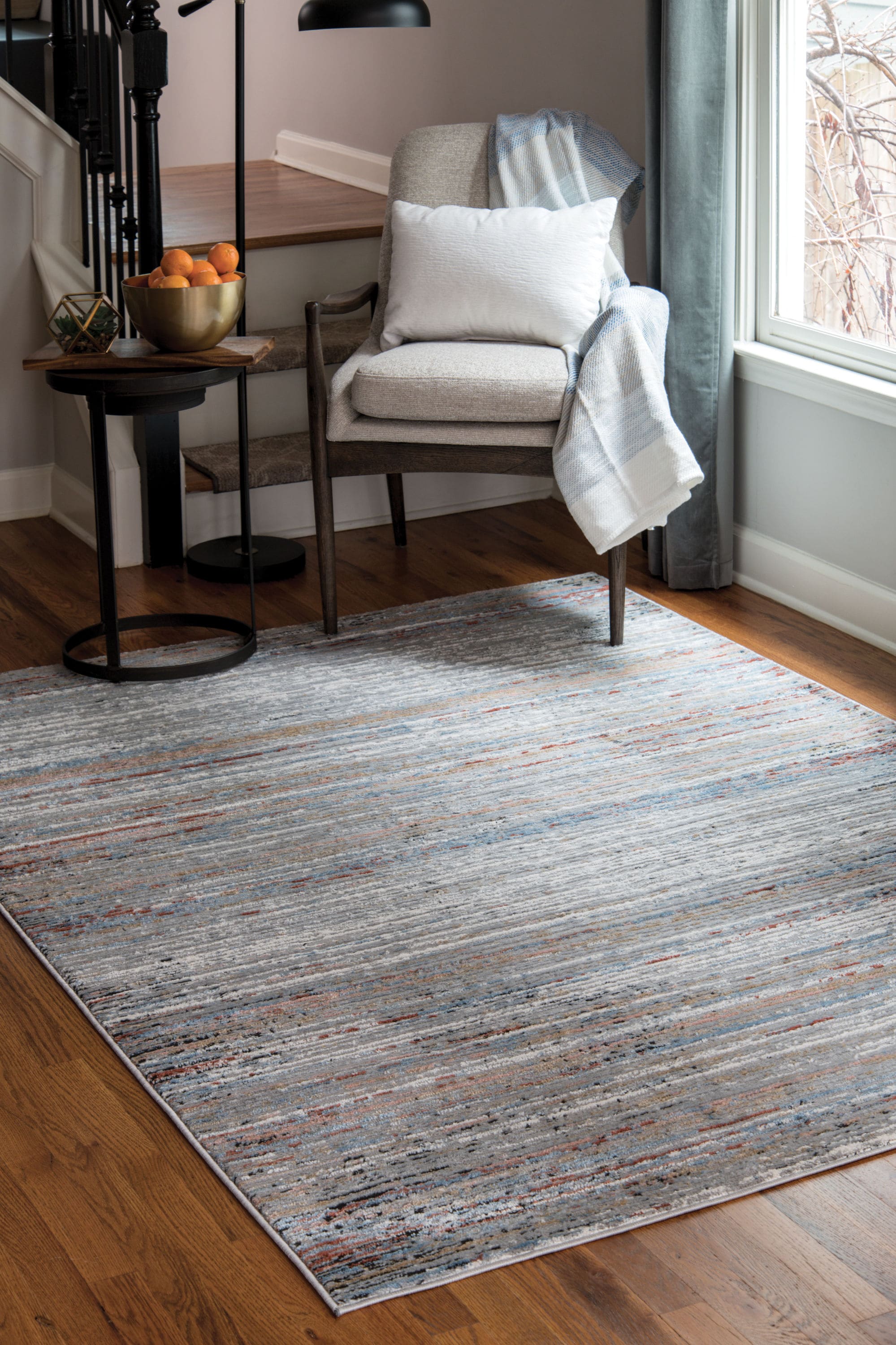 United Weavers Of America 4540 20858 1013 Austin 10 x 13 (ft) Polyester Orange Rectangular Indoor Abstract Area rug