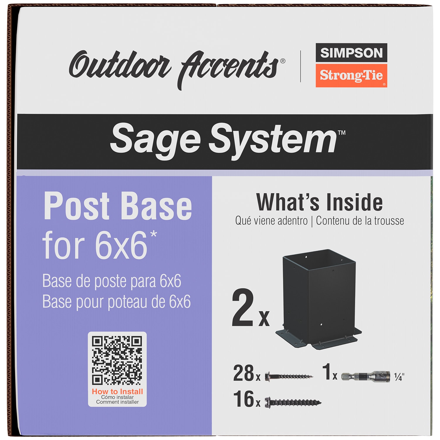 Simpson Strong-Tie SAGE-B66-KT2 Post-Base-Caps - View #3