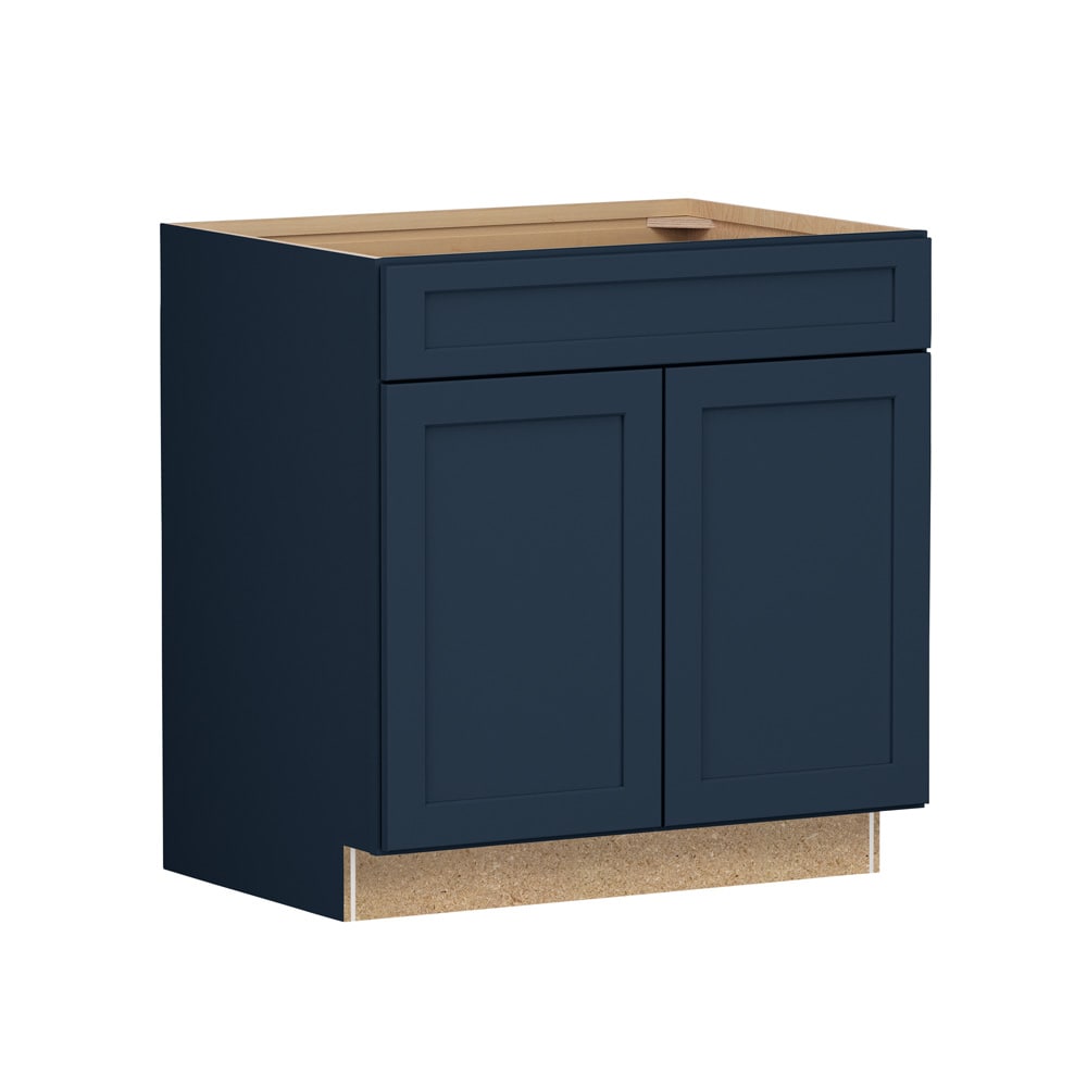 Shenandoah - Breckenridge FOL 33-in W x 34.5-in H x 24-in D Navy Painted Base Fully Assembled Cab...