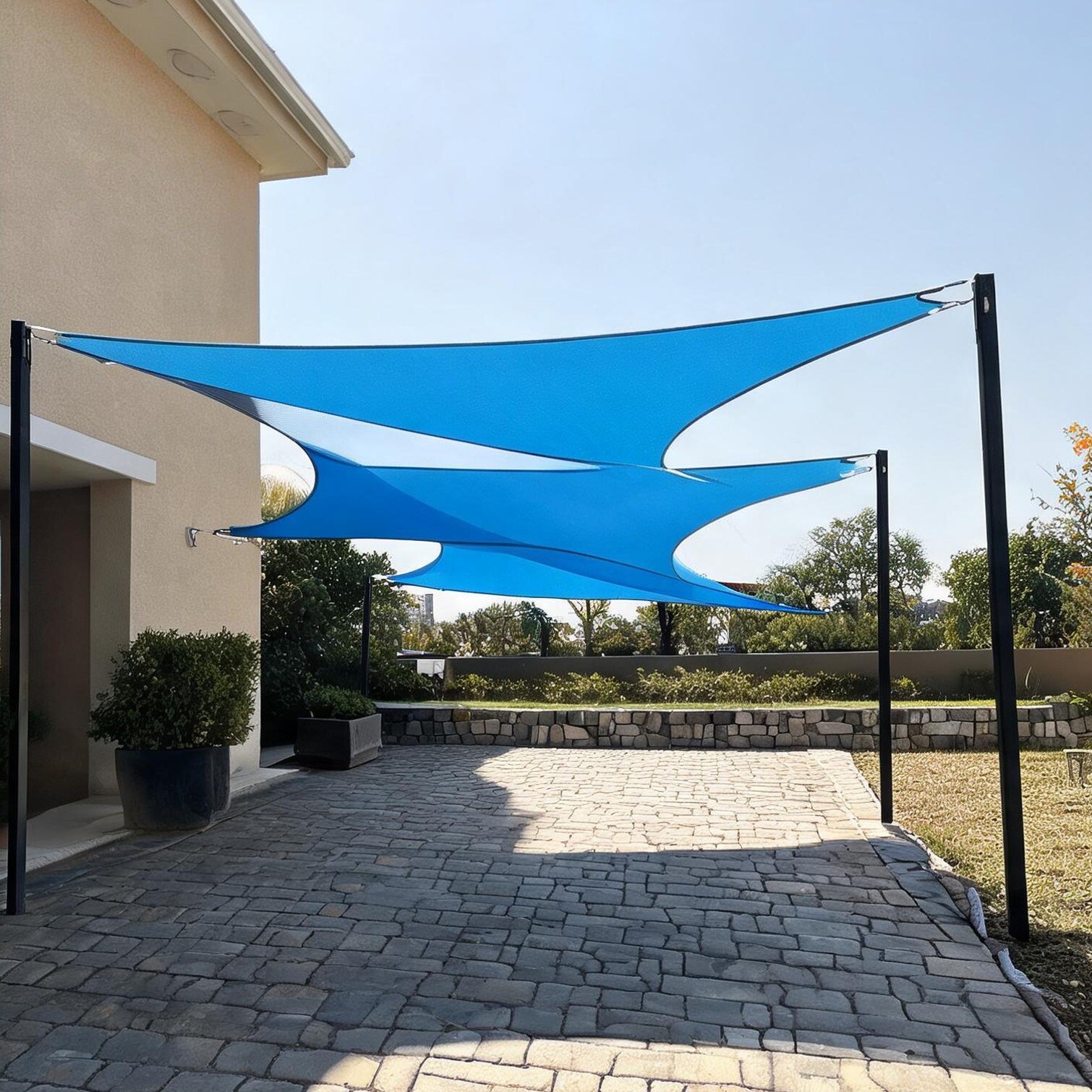 Naturefalls Shade Sails - Triangle Sun Shade Sail for Patio and Garden ...
