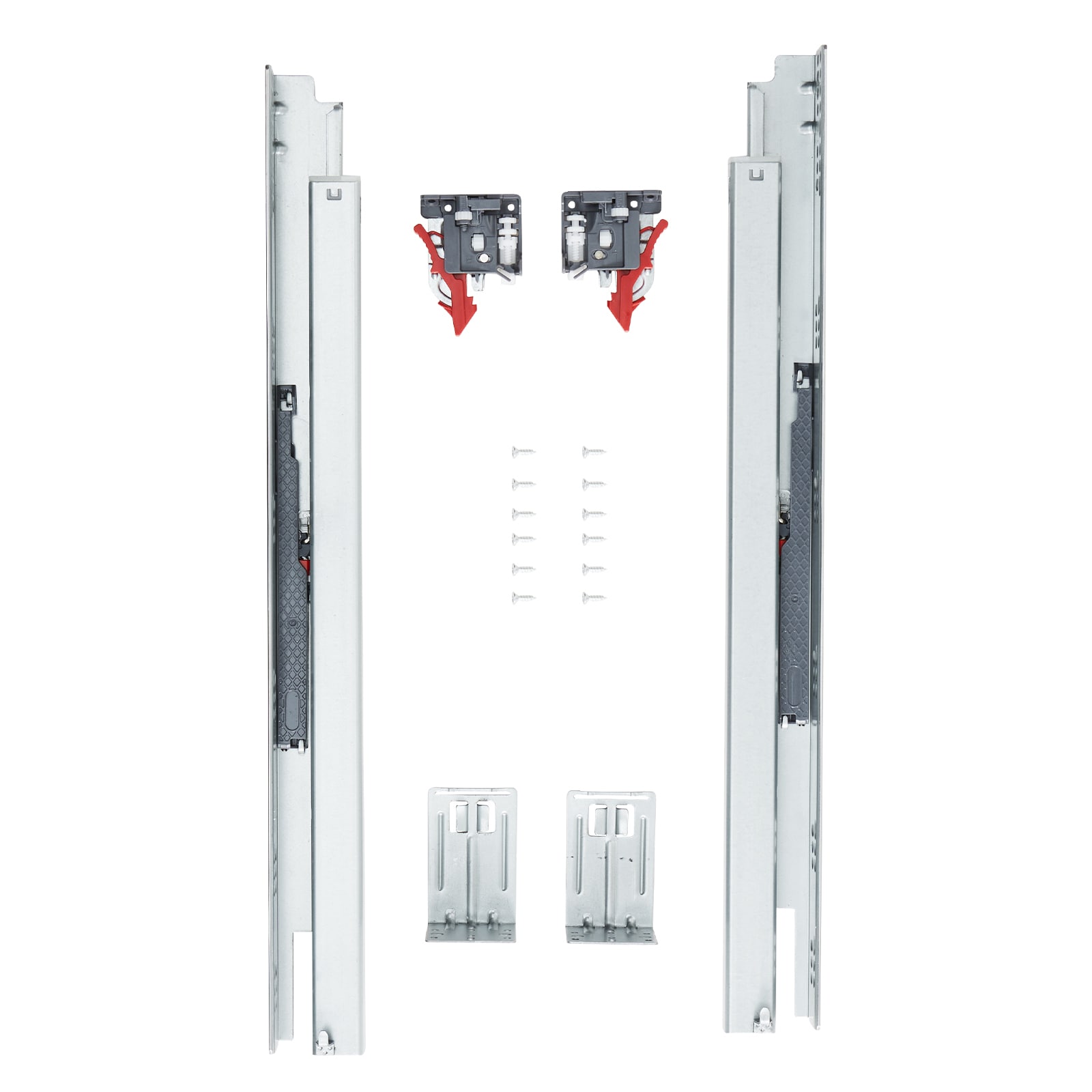 SVOPES 21.37-in Full extension Soft Close Self-Closing Bottom Mount 100-lb Load Capacity Heavy Duty Silver Drawer Slide 6 -Pair 6 -Pieces #SVOPESDZYZSCT07379V0