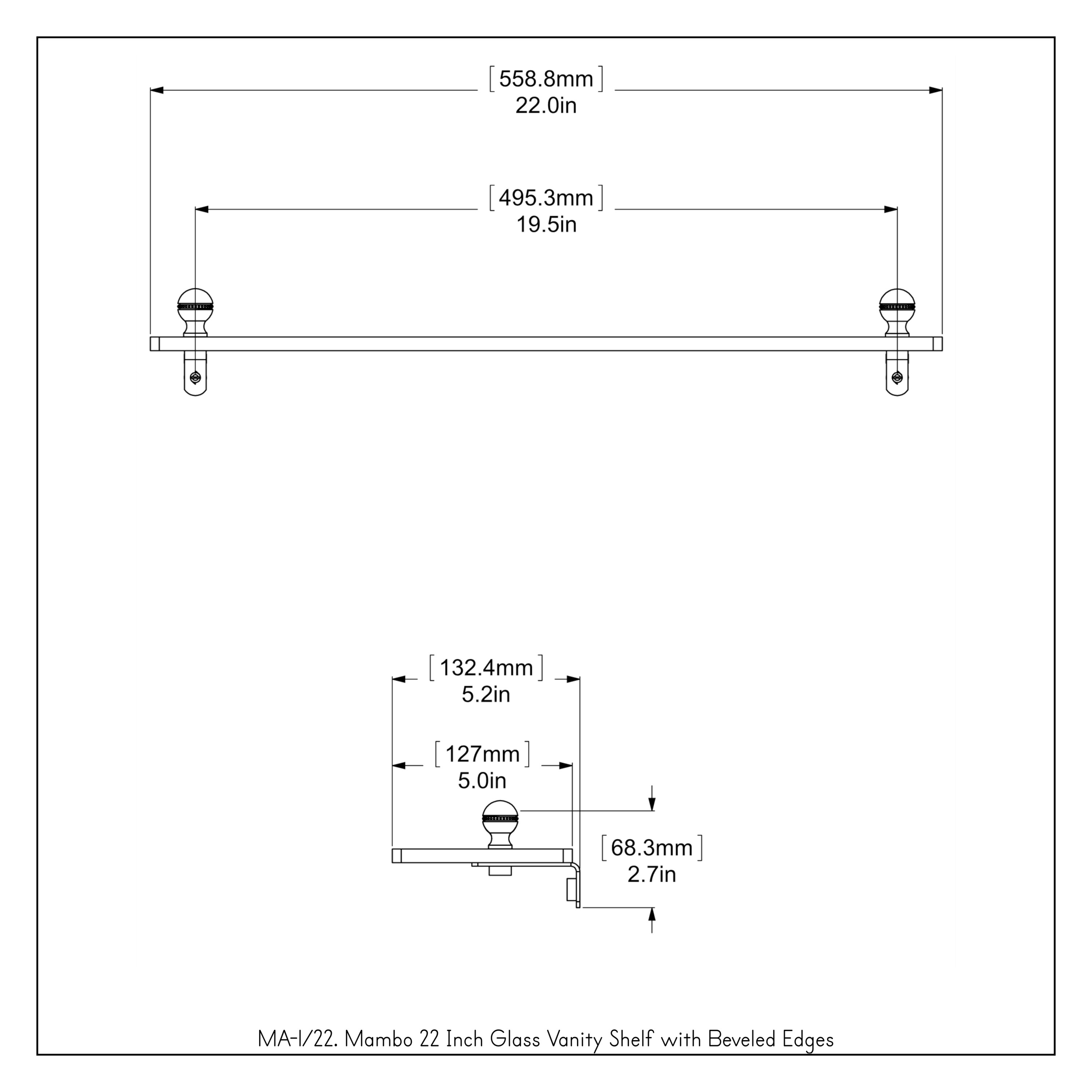 Allied Brass MA-1/22-ABZ Bathroom-Shelves - View #3